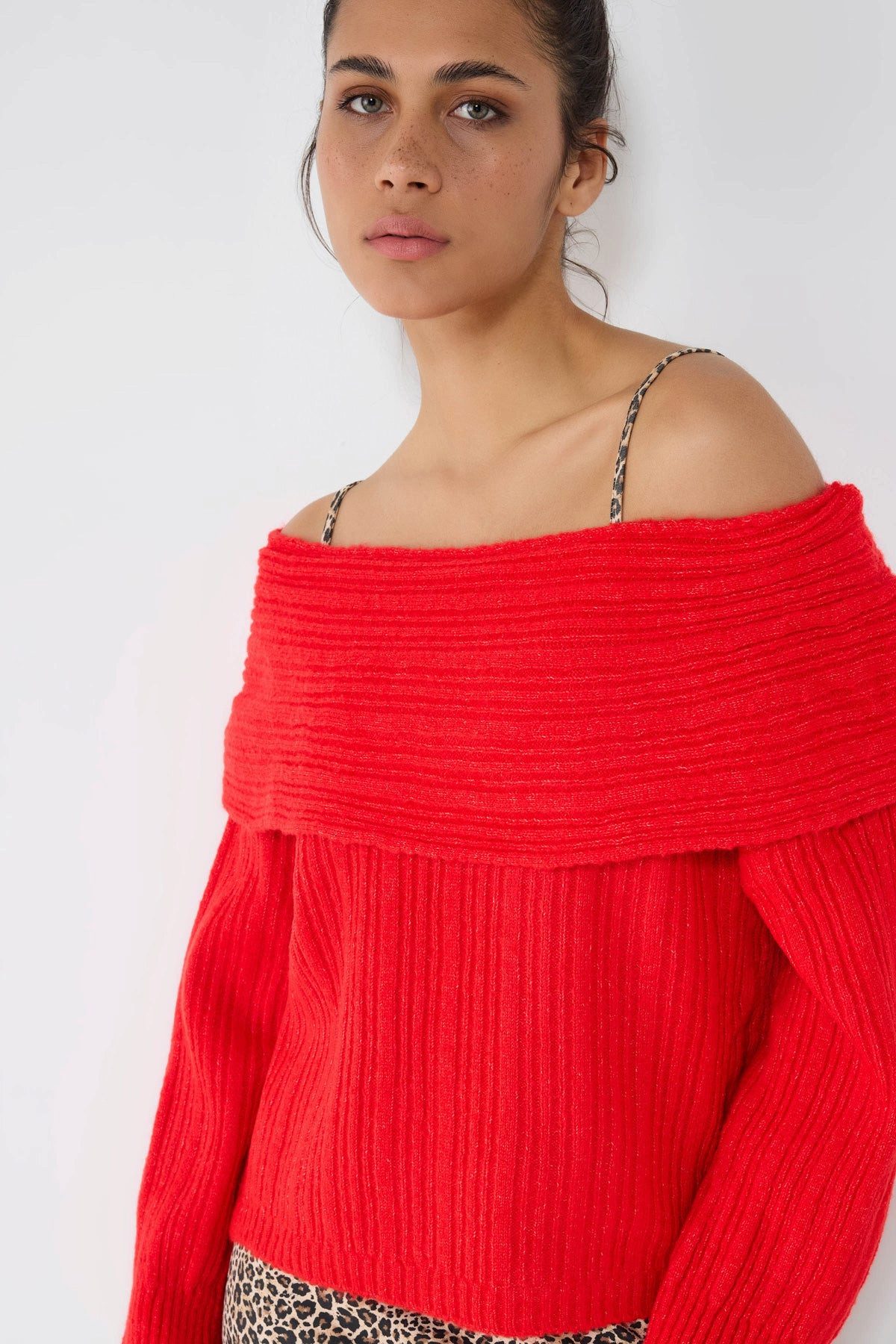 No Matter What Longpullunder Strickpullover mit U-Boot-Ausschnitt