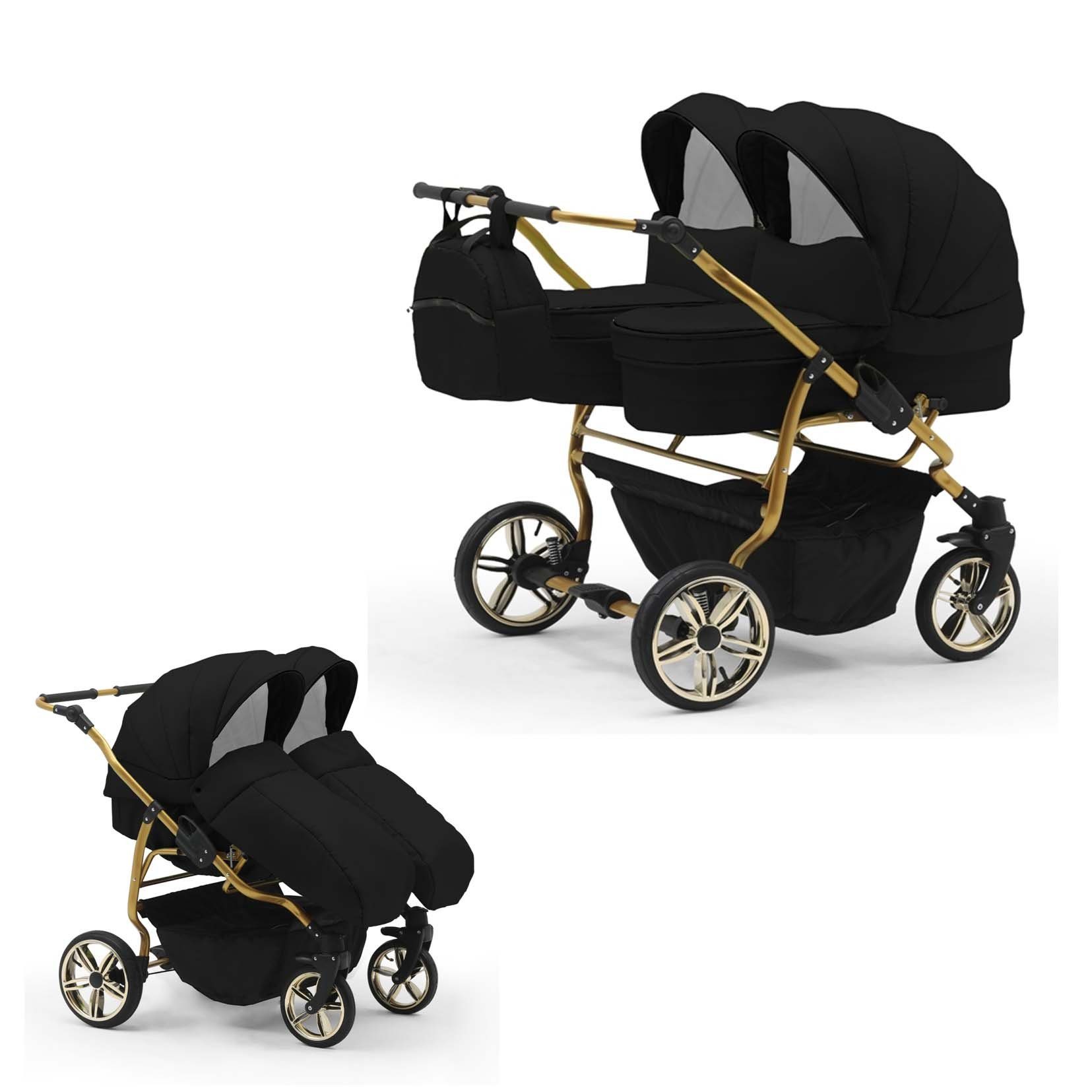 Zwillingswagen Teile in 2 10 - 33 1 Lux in Zwillingskinderwagen babies-on-wheels - Schwarz Farben Duet