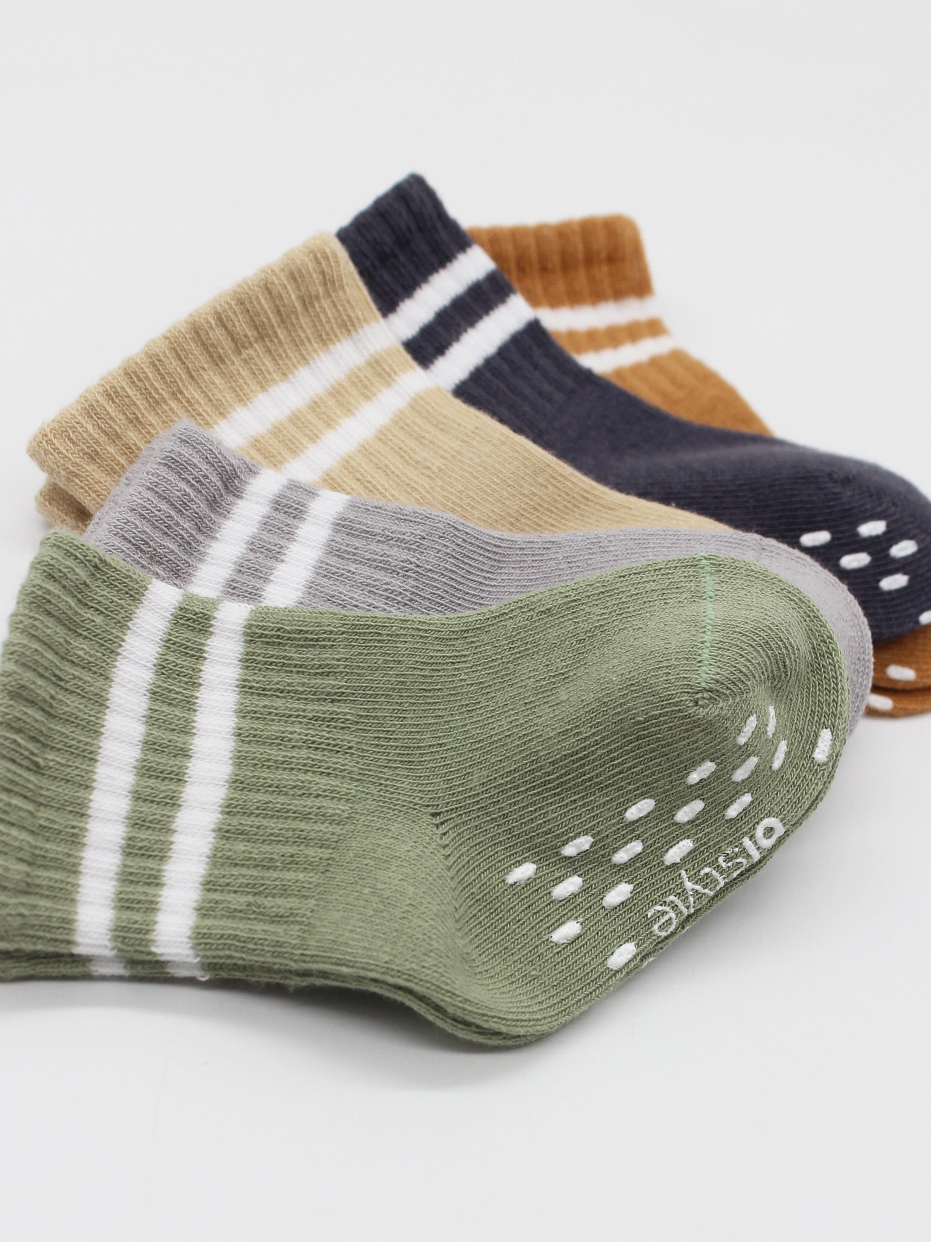 bistyle Basicsocken (5er Pack) ABS für Babys Jungen Mädchen Babysocken (Set, 5-Paar, 5er-Pack) Anti-Rutsch Bio-Baumwolle GOTS ohne drückende Naht 6 Monate - 3 J – Bild 3 von 4