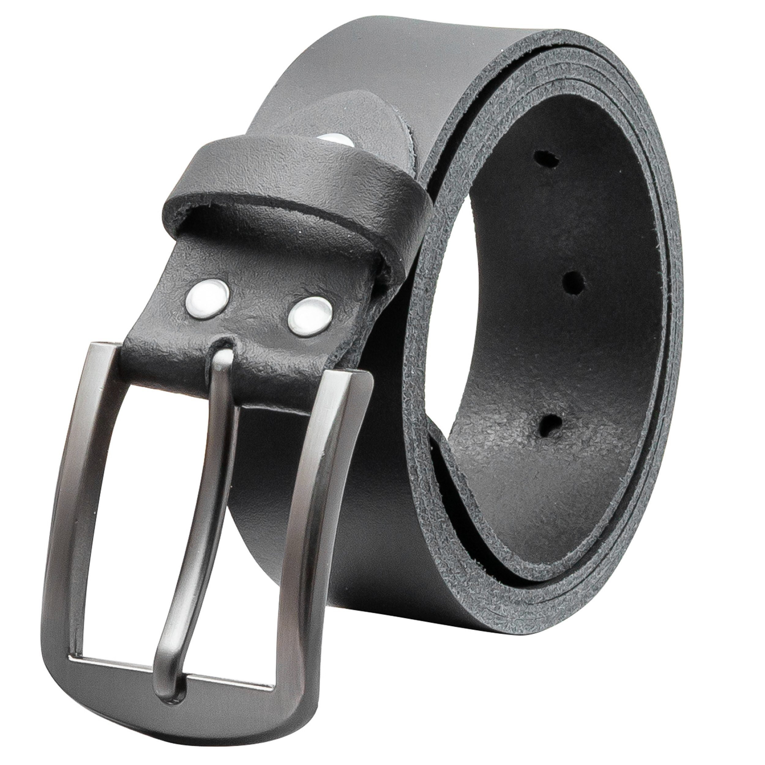 COLOGNEBELT Ledergürtel OM416-SL-Schwarz MADE IN GERMANY, Schwarz Kürzbar, günstig online kaufen