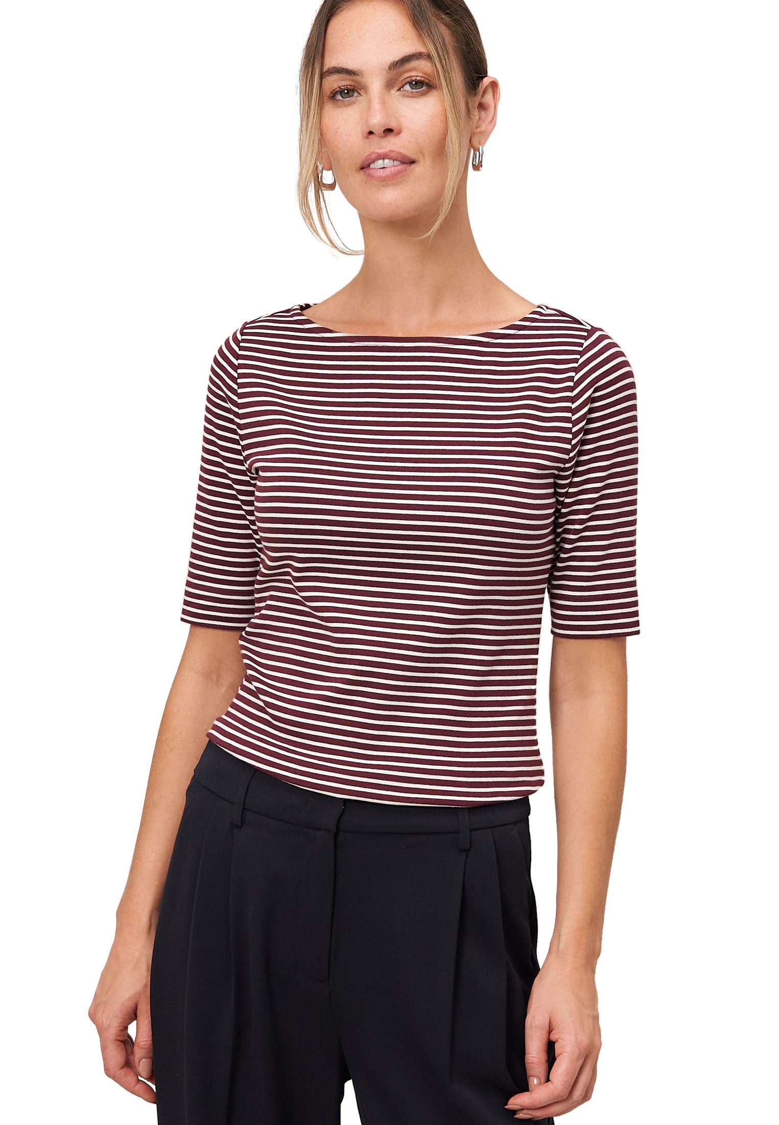Zero Kurzarmshirt Damen mit U-Boot Ausschnitt (1-tlg) Plain/ohne Details günstig online kaufen