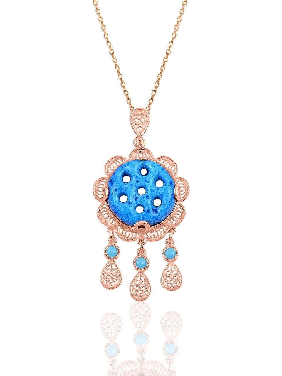 Nisan Kette und Anhänger Set, 925er Sterling Silber Halskette mit Filigran- günstig online kaufen