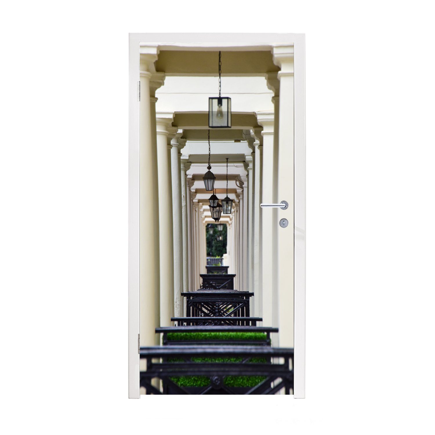 MuchoWow Türtapete Illusion von Eingangsportalen, Matt, bedruckt, (1 St), Fototapete für Tür, Türaufkleber, 75x205 cm