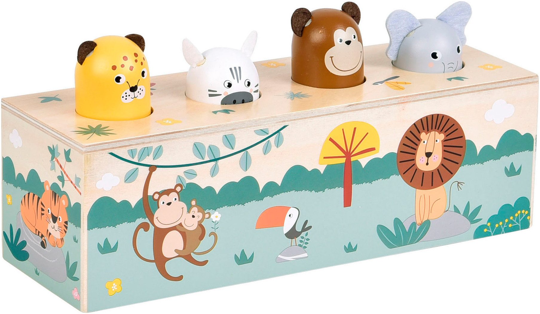 Small Foot Spielzeug-Musikinstrument Drückspiel Tierlaute Safari
