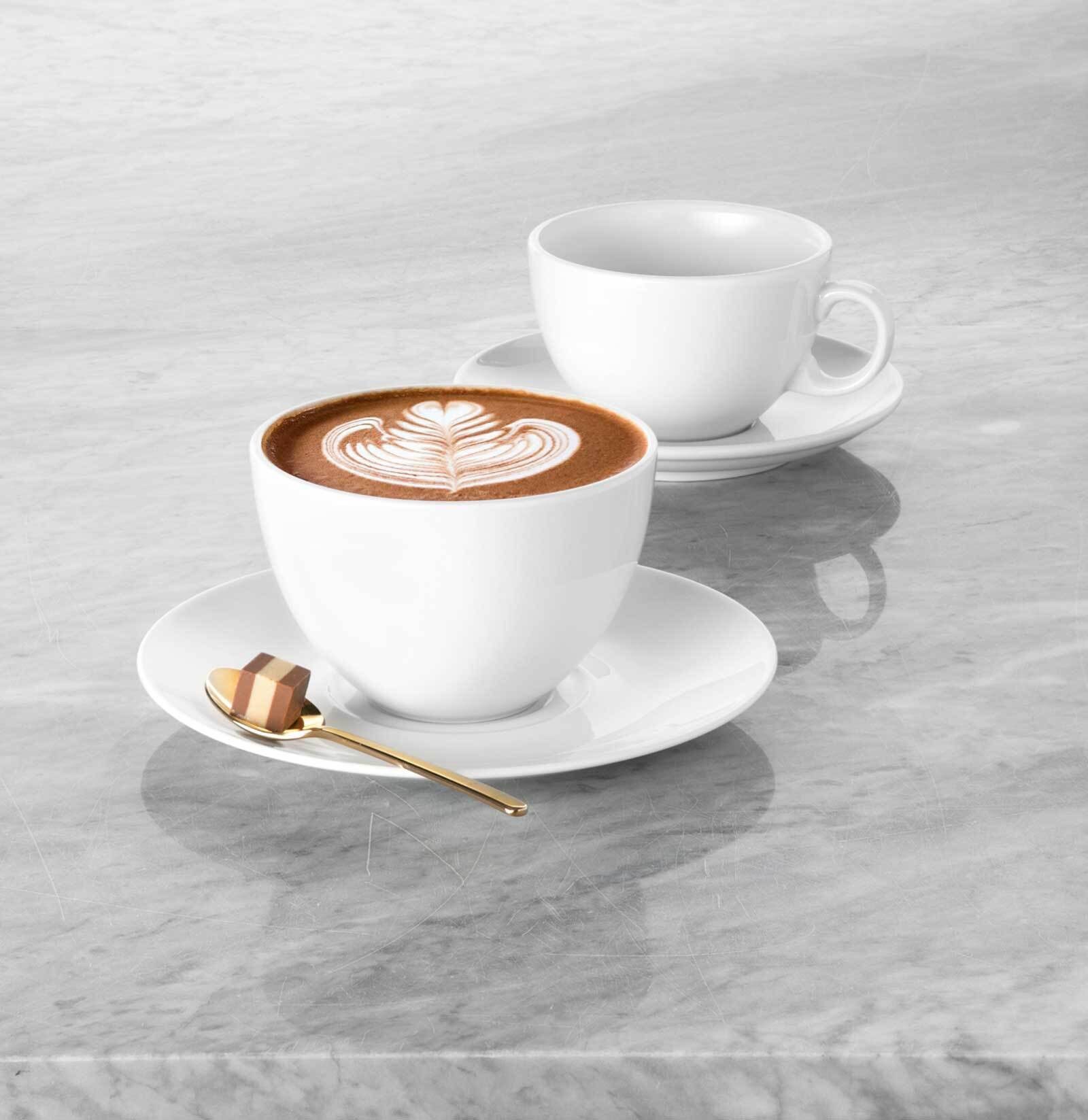 Seltmann Weiden Cappuccinotasse VIP. Cappuccinotassen mit Untertassen 220 ml, 12-tlg., Porzellan