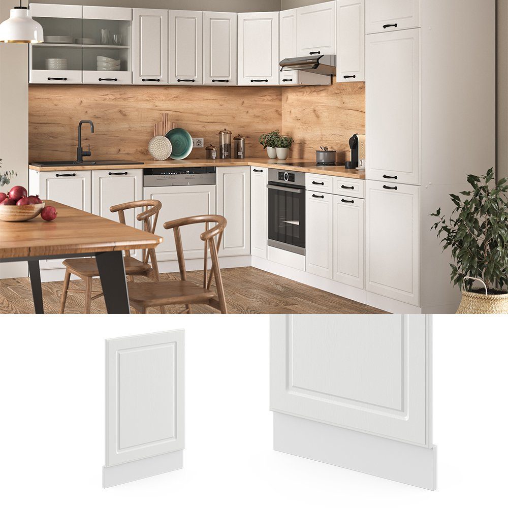 Vicco Frontblende R-Line, Weiß Landhaus/Weiß, 45 cm ohne Arbeitsplatte (1 St)