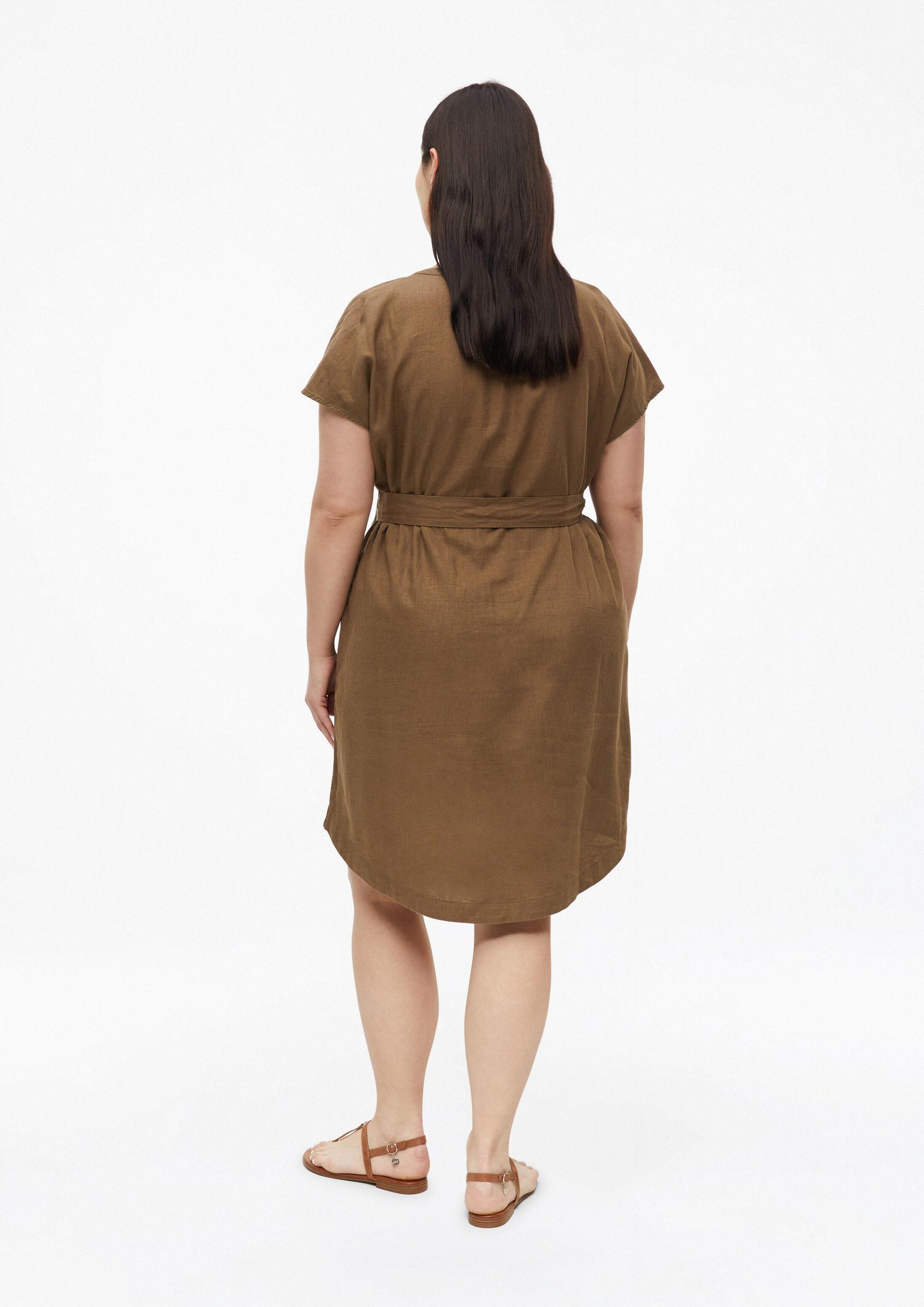 s.Oliver Minikleid Kleid Leinenmix-Kleid mit Eingrifftaschen