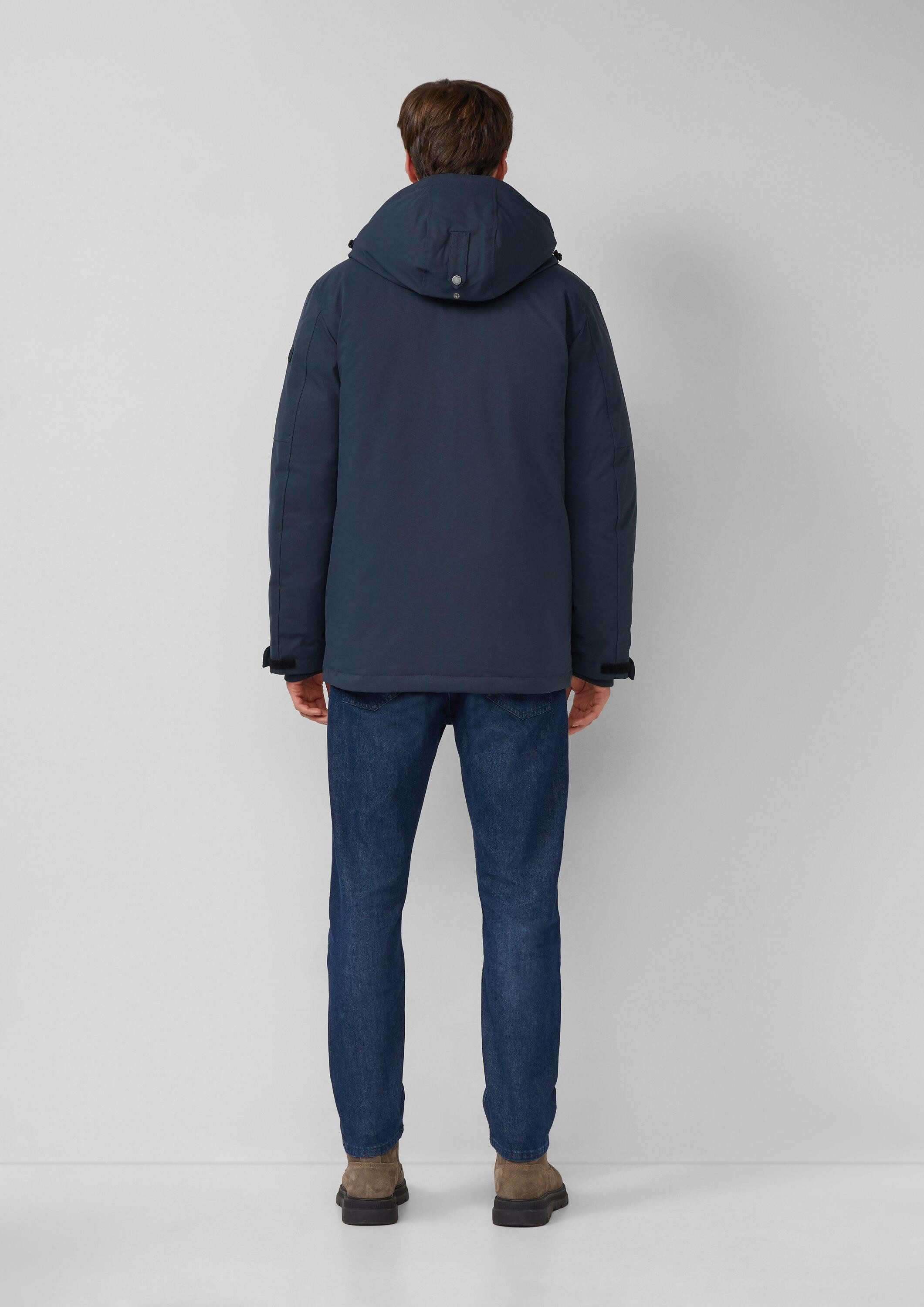 s.Oliver Winterjacke Outdoor-Jacke Wasserabweisender Parka mit abnehmbarer Kapuze und Fake-Fur-Futter