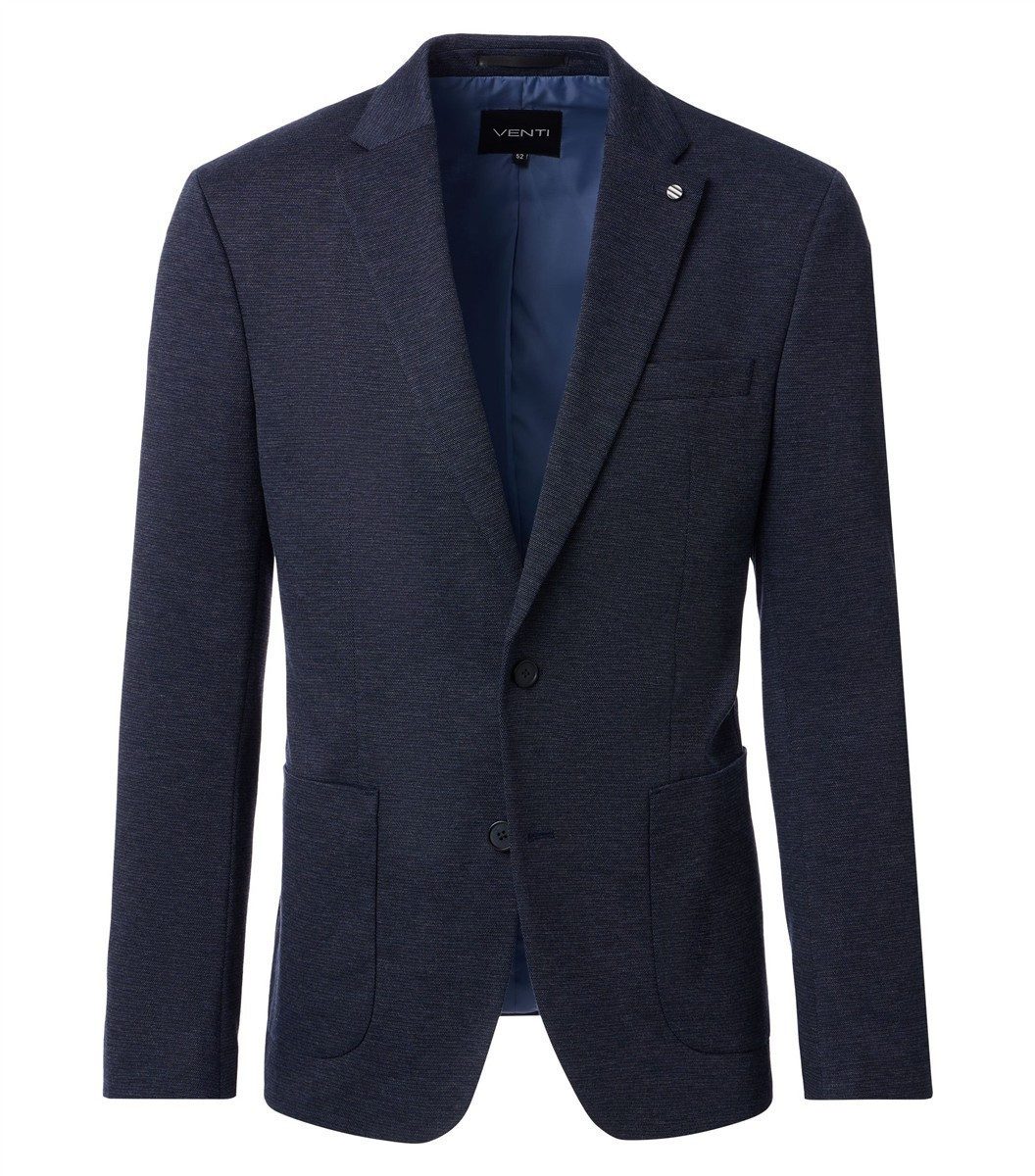 Sakko VENTI City Herren Sakko Revers Casual-Fit Stretch BiColor Marine