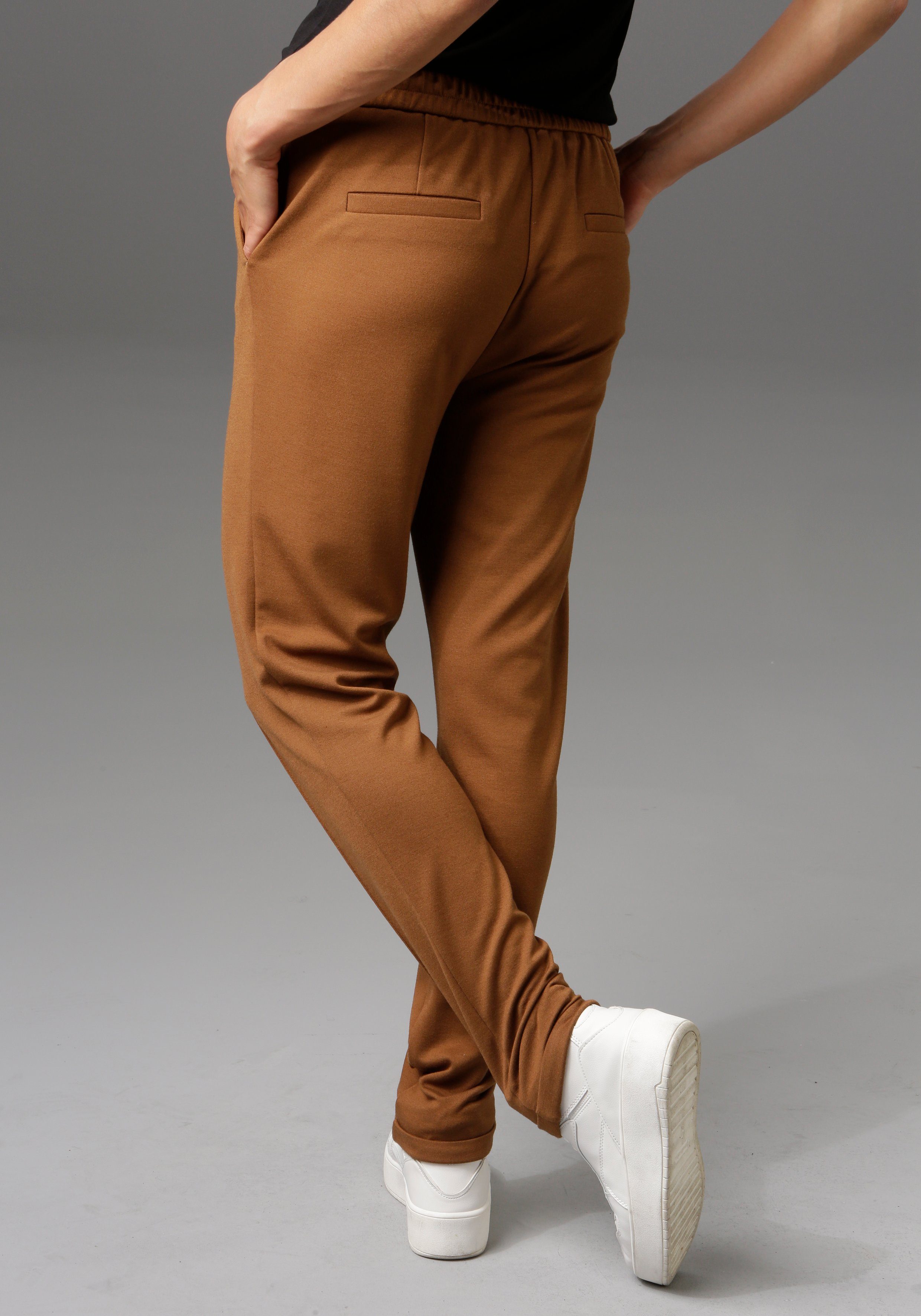 Aniston CASUAL Jerseyhose, mit Biesen verziert günstig online kaufen