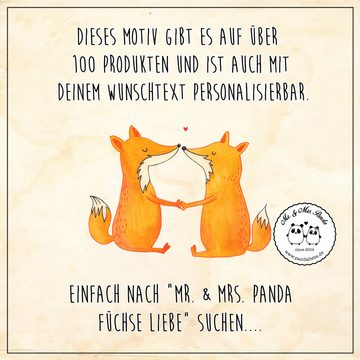 Mr. & Mrs. Panda Teeglas Füchse Liebe - Transparent - Geschenk, Paar, Fuchs, Freundin, Teetass, Premium Glas, Satinierte Oberfläche