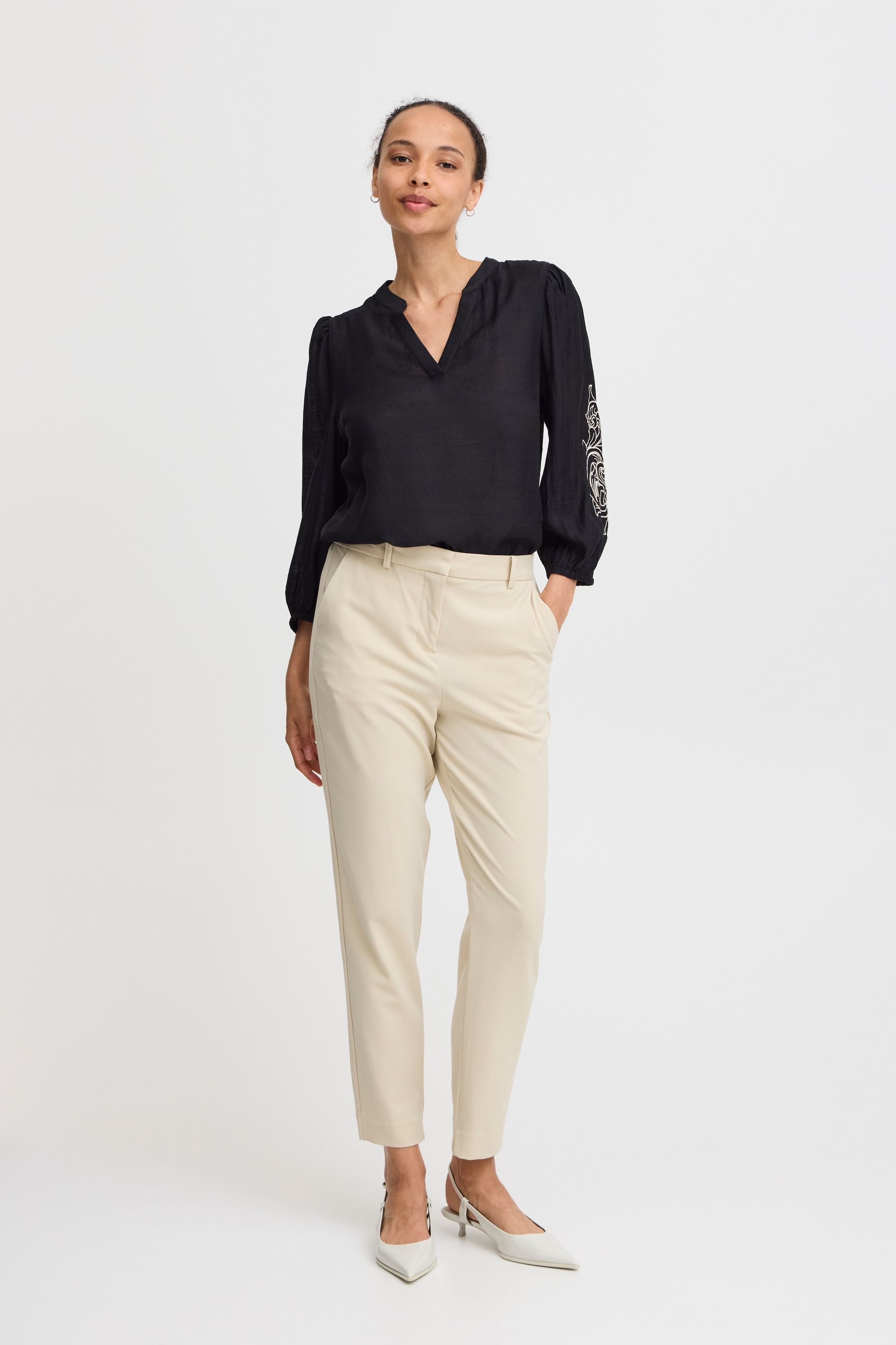 b.young Langarmbluse BYIDAMY EMB BLOUSE - günstig online kaufen