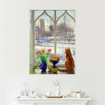Posterlounge Poster Timothy Easton, Schneeschatten und Katze, Malerei