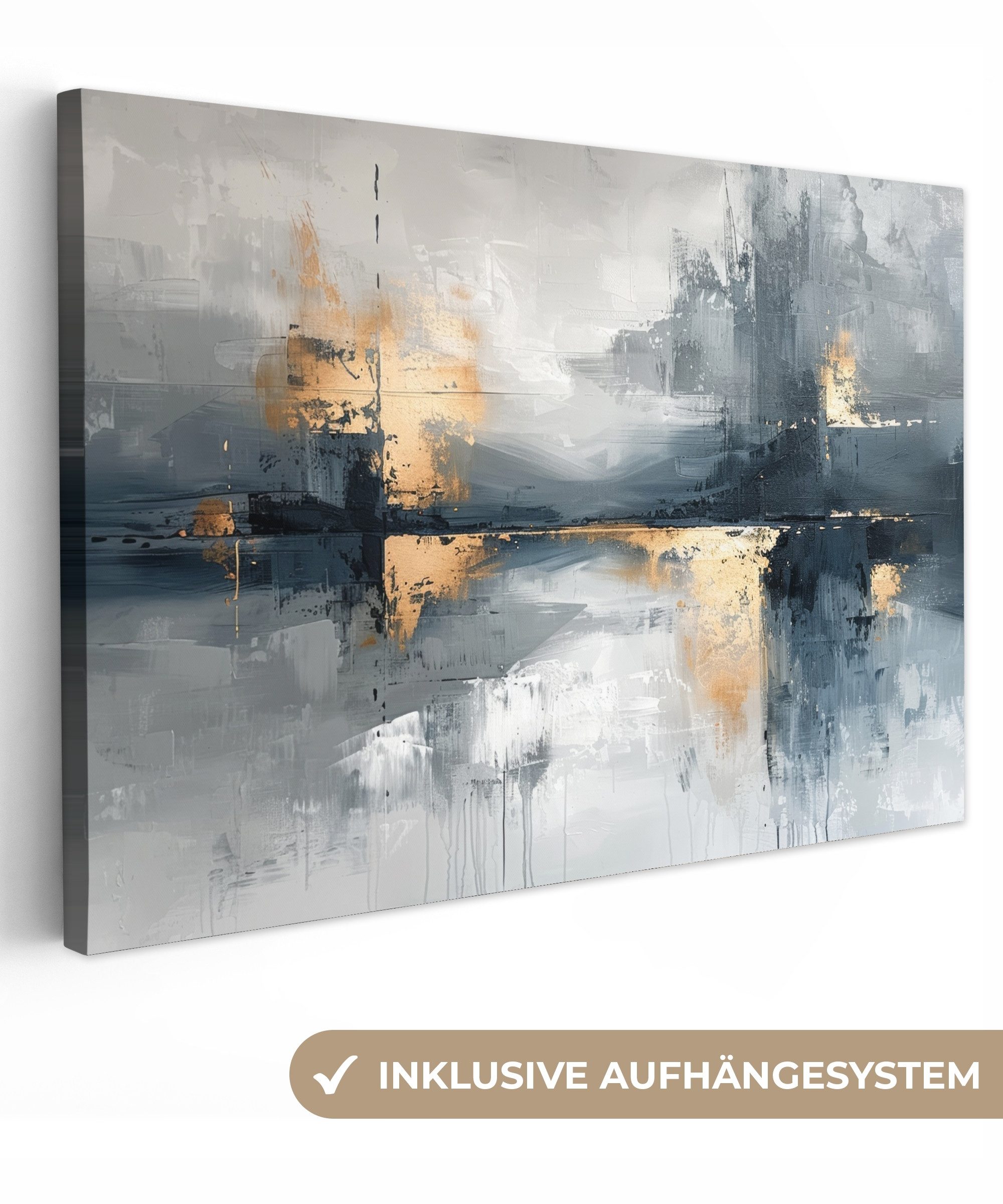 OneMillionCanvasses® Leinwandbild Abstrakt - Farbe - Kunst - Gold, Fotodruc günstig online kaufen