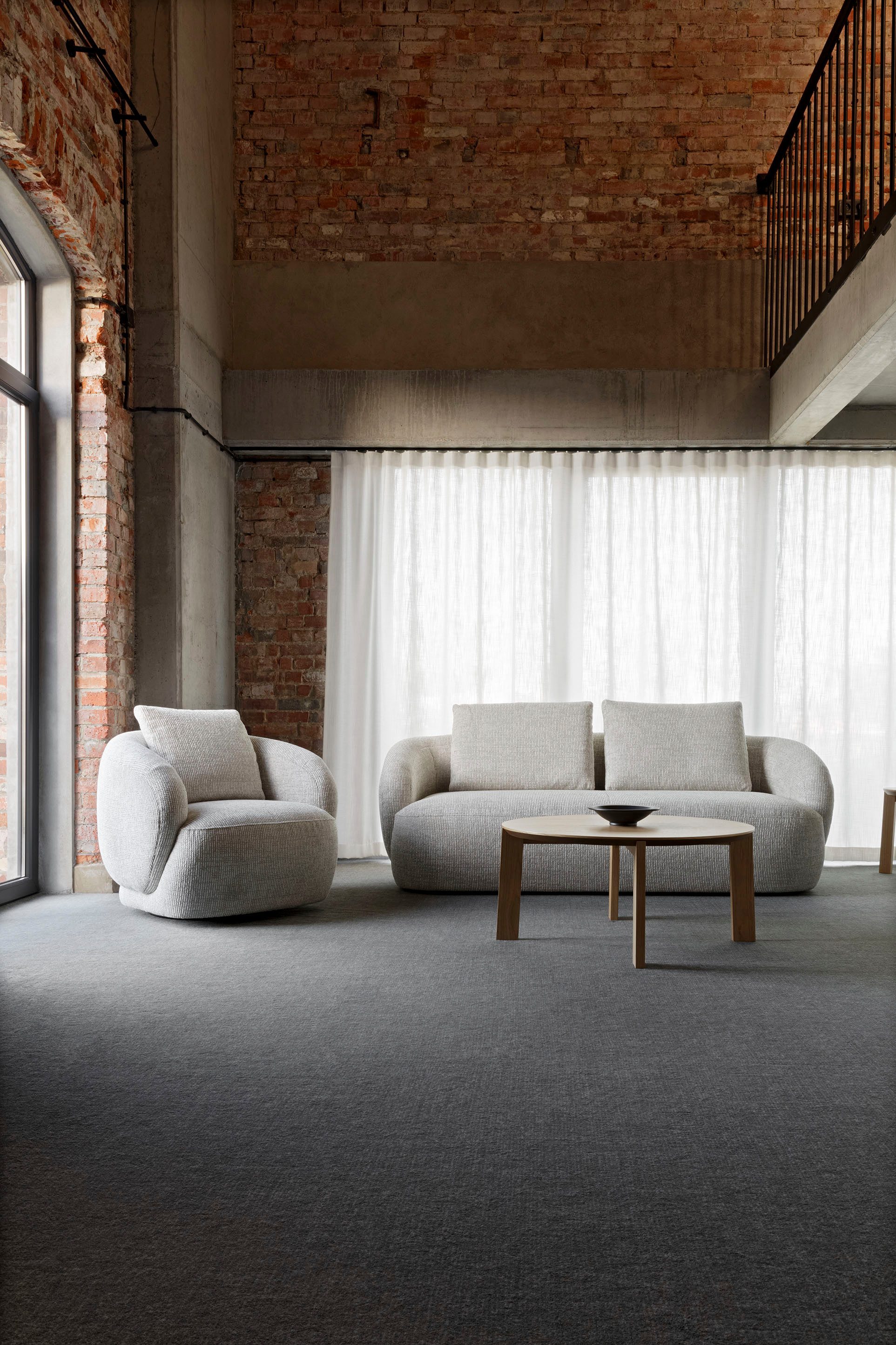 FLEXLUX 2,5-Sitzer Torino, rund, Couch, Loveseat, Modernes, organisches Sofa-Design, Kaltschaum, Wellenunterfederung