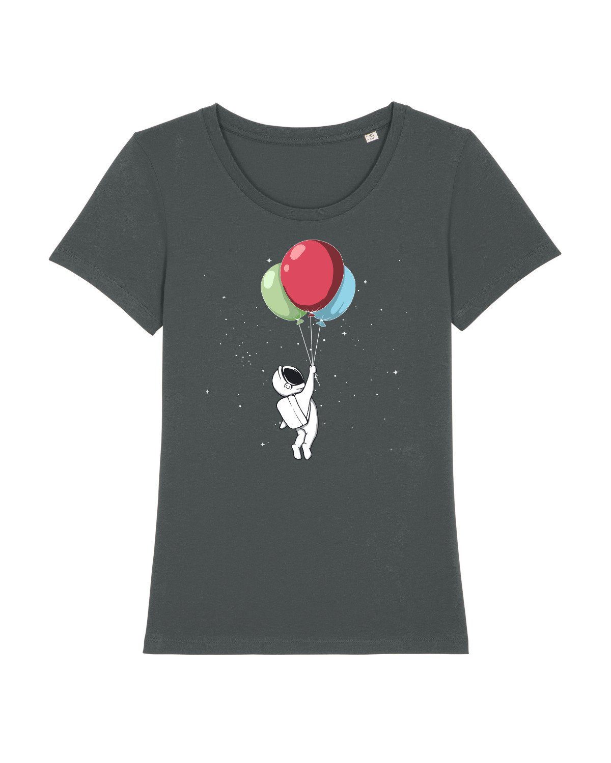 (1-tlg) Print-Shirt wat? Apparel weinrot Little Balloon Astronaut