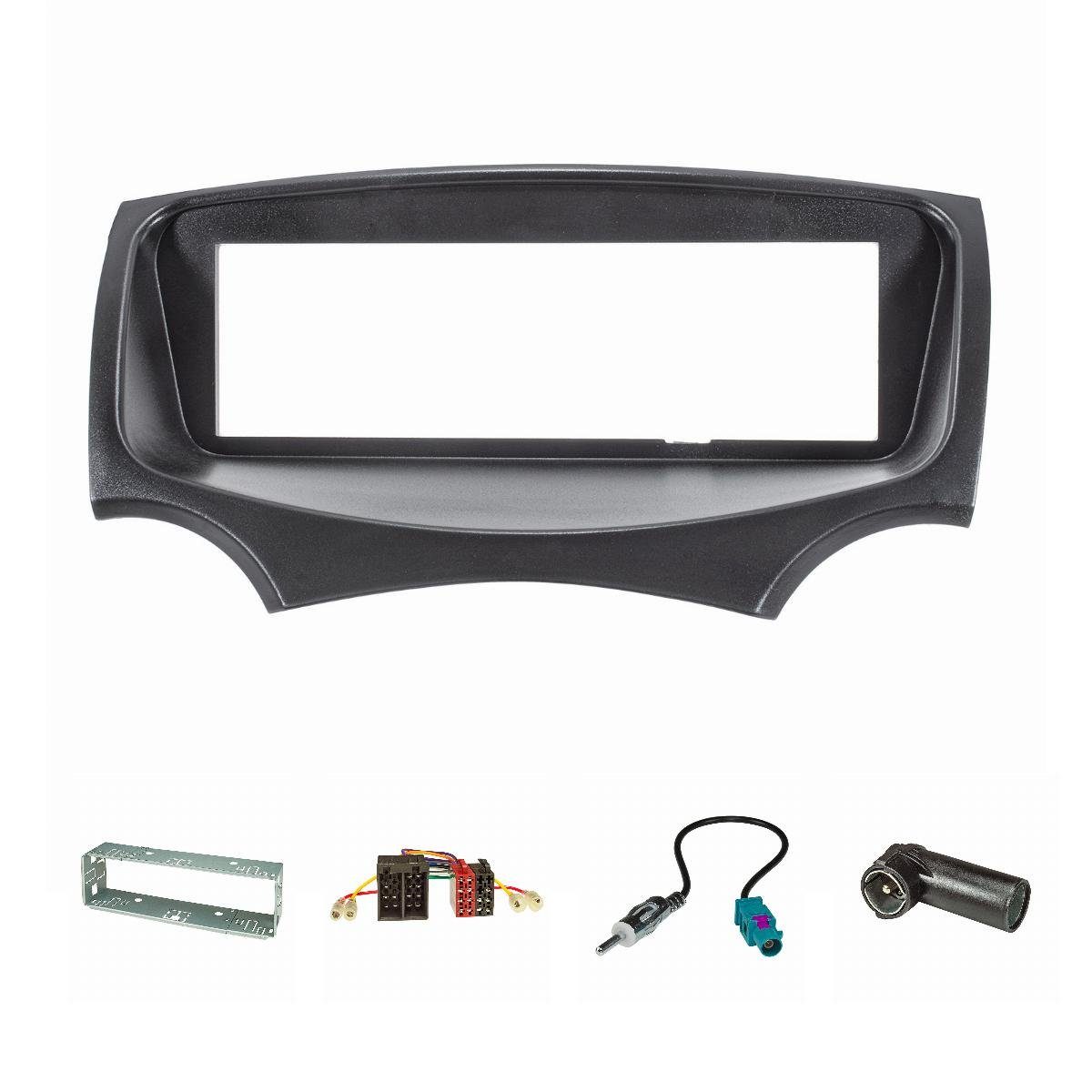 Radioblende Set passt für Ford KA RU8 Bj.2009-2017 schwarz mit Radioad Autoradio