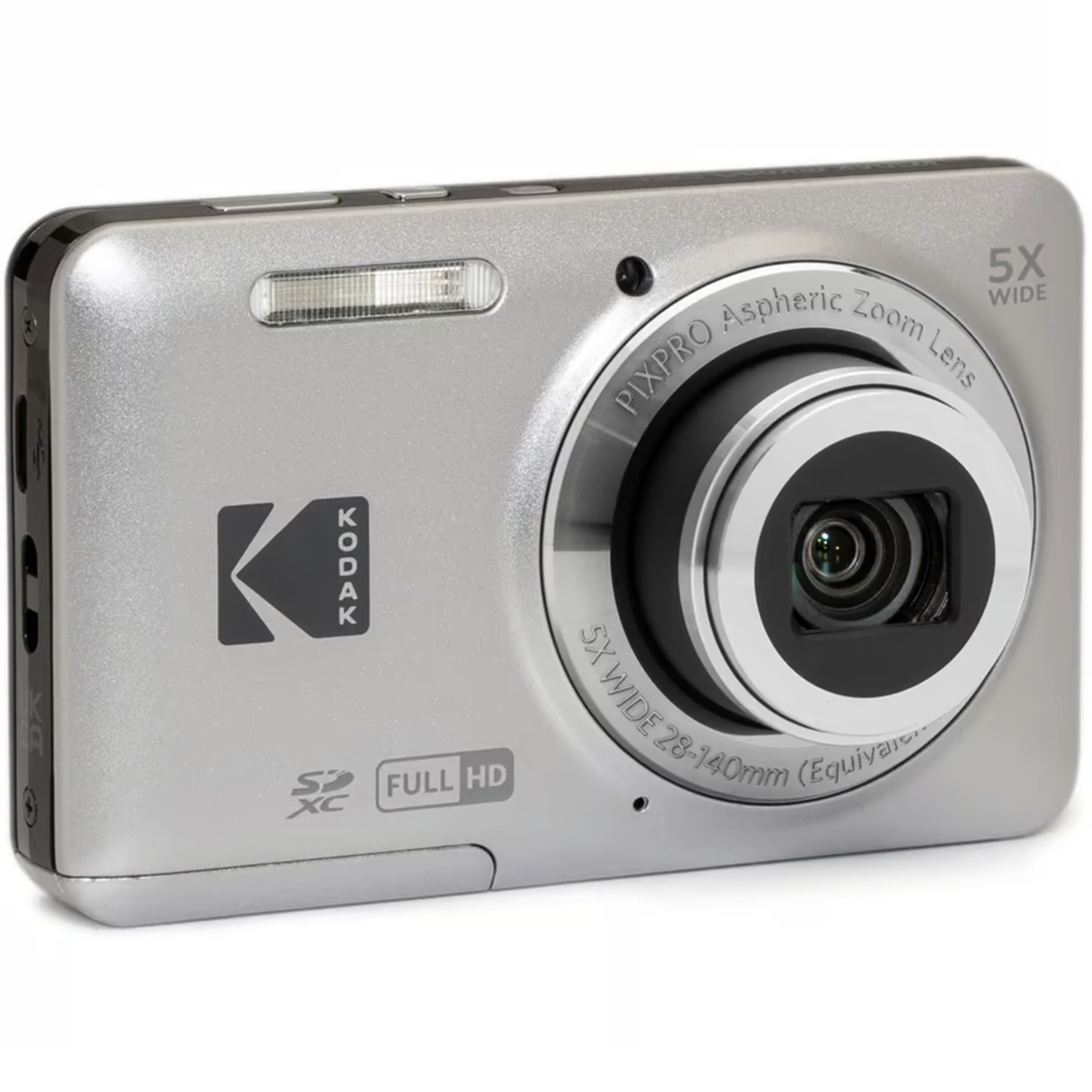 Kodak FZ55 SL Kompaktkamera (16 MP, 5-fach Zoom, 28mm Weitwinkel, 2,7 Zoll LCD Display, 700mAh Li-Ion Akku)