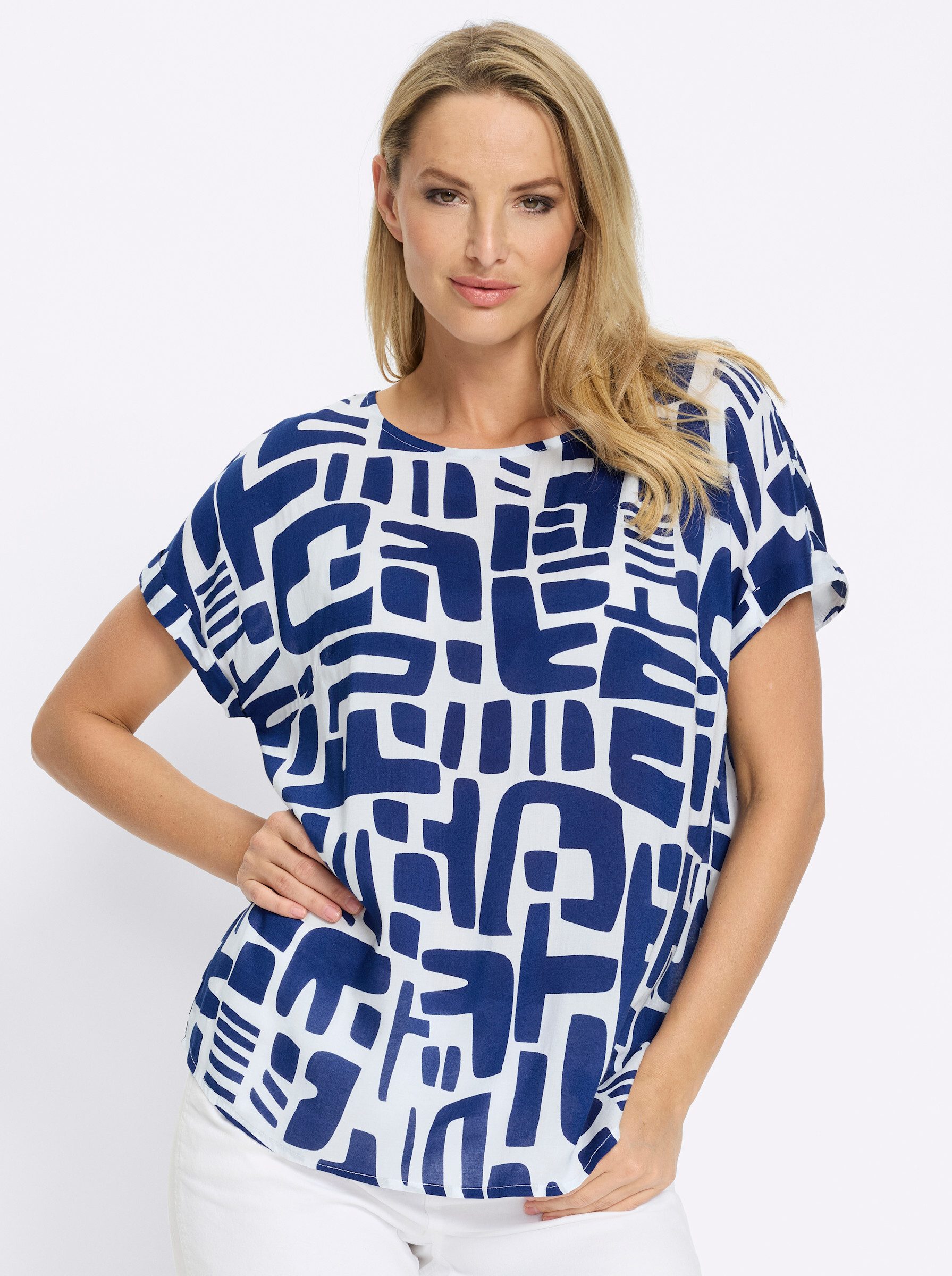 heine Klassische Bluse Bluse Kurzarm