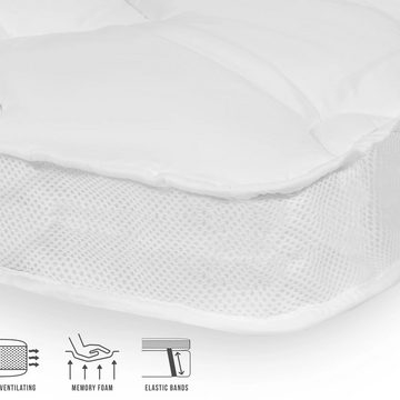 Topper Matratzentopper DreamScience Memory Foam - Viskoelastischer Topper, NYVI, 5 cm hoch, Viscoschaum, Optimale Körperanpassung, Antiallergisch, Klimaregulierend