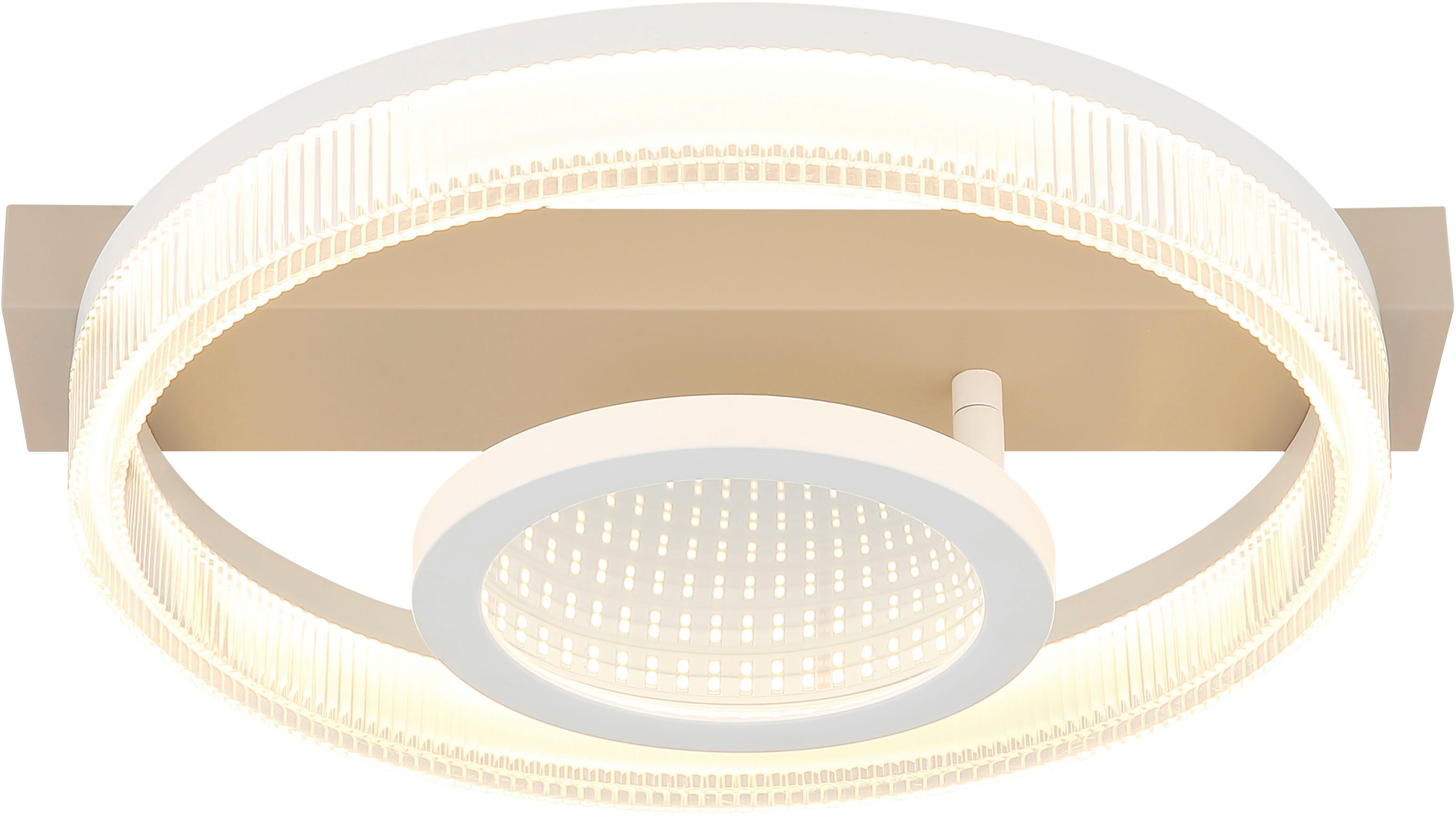 GLOBO LIGHTING Deckenleuchte ZARA, LED fest integriert, Warmweiß, LED Deckenleuchte für Wohn- & Schlafzimmer 3D Effekt