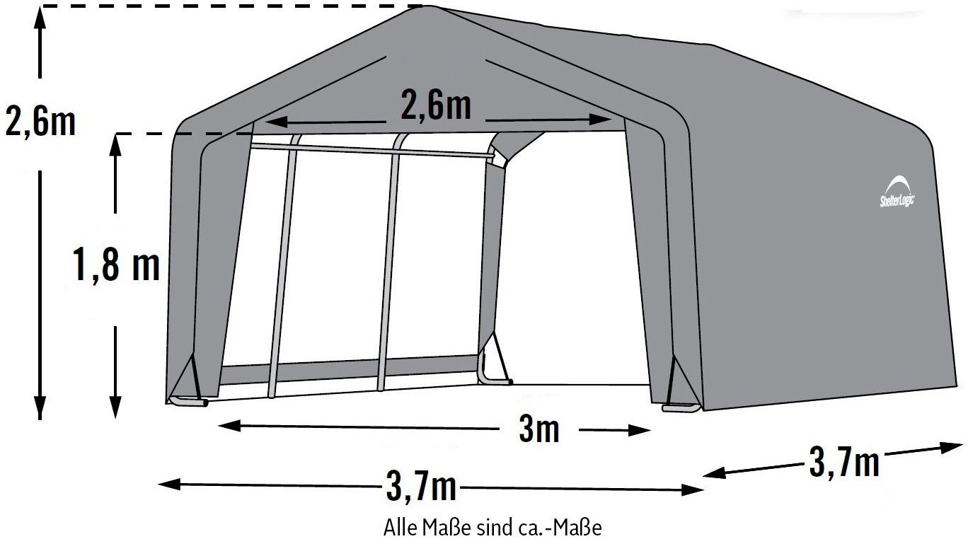ShelterLogic Foliengerätehaus, BxT: 370x370 cm