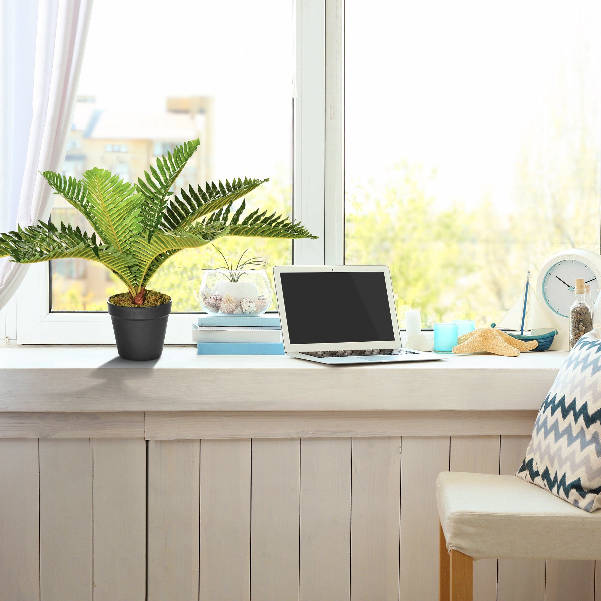 Kunstpflanze Künstliche Pflanze, Palme, HOMCOM, Höhe günstig online kaufen