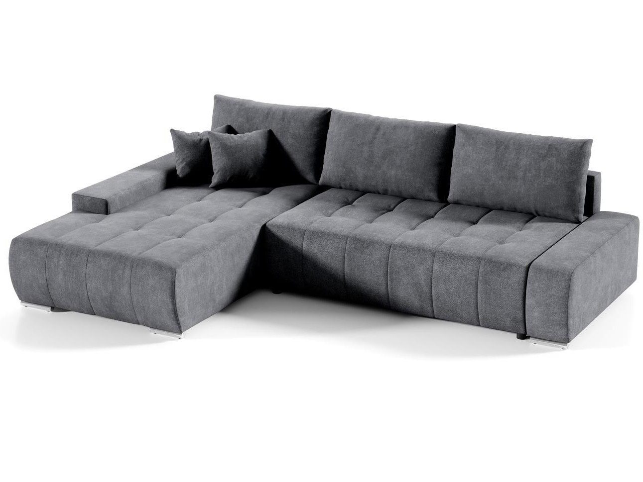 Beautysofa Ecksofa Draco L mit Schlaffunktion, in pflegeleichten Stoffen, Bettkasten
