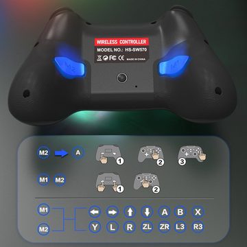 Tadow Game Controller, Kabellose Gamepad für Switch OLED,Bluetooth,RGB Nintendo-Controller