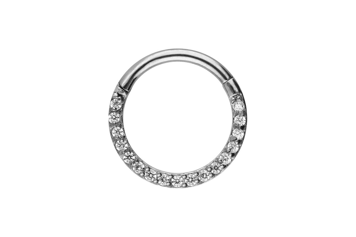 PIERCINGLINE Nasenpiercing Chirurgenstahl Segmentring Clicker EINGEFASSTE K günstig online kaufen