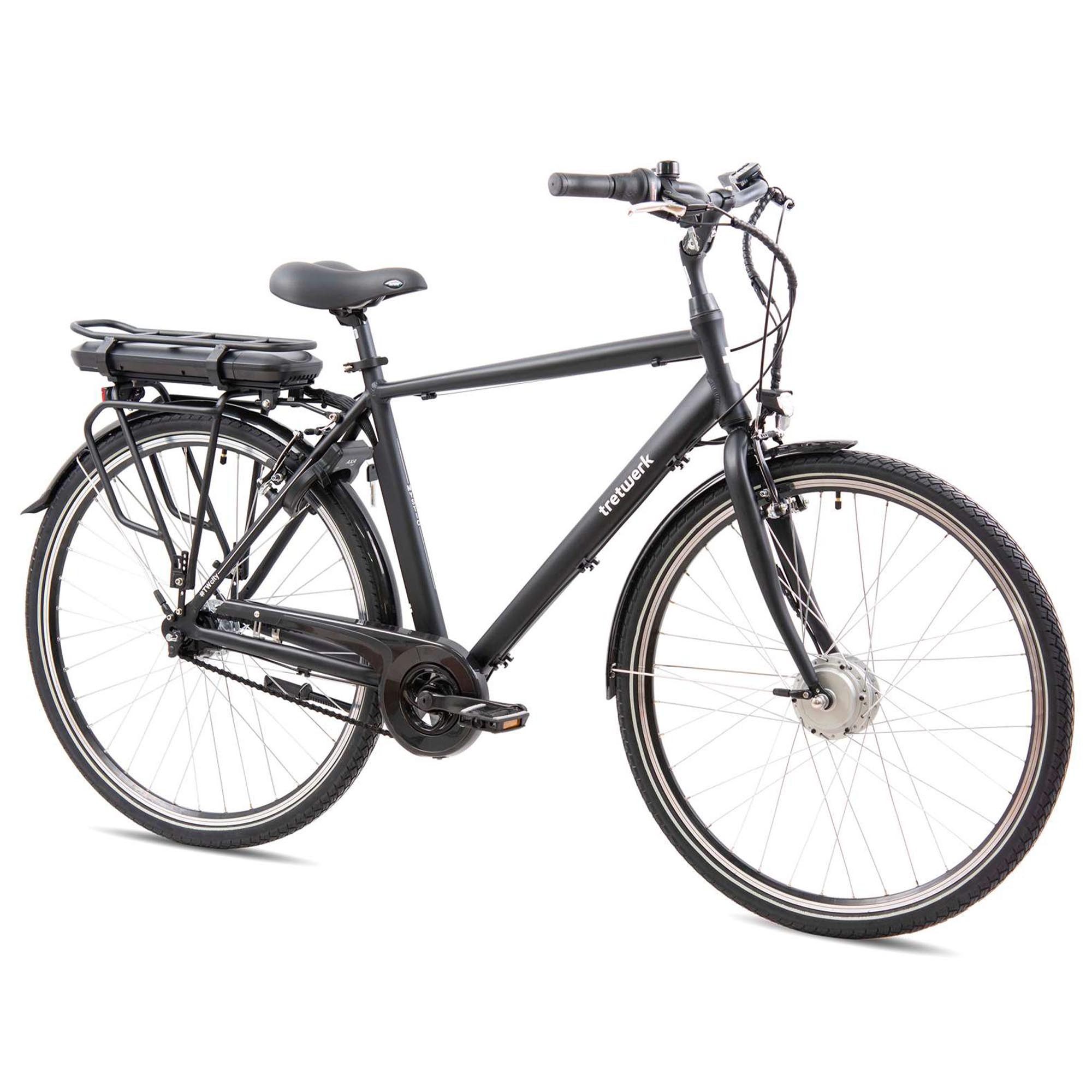 Tretwerk E-Bike Mystic, 7 Gang, Nabenschaltung, Frontmotor, 468 Wh Akku, E Bike 28 Zoll Pedelec 170 - 190cm Herrenrad Trekking Elektrofahrrad