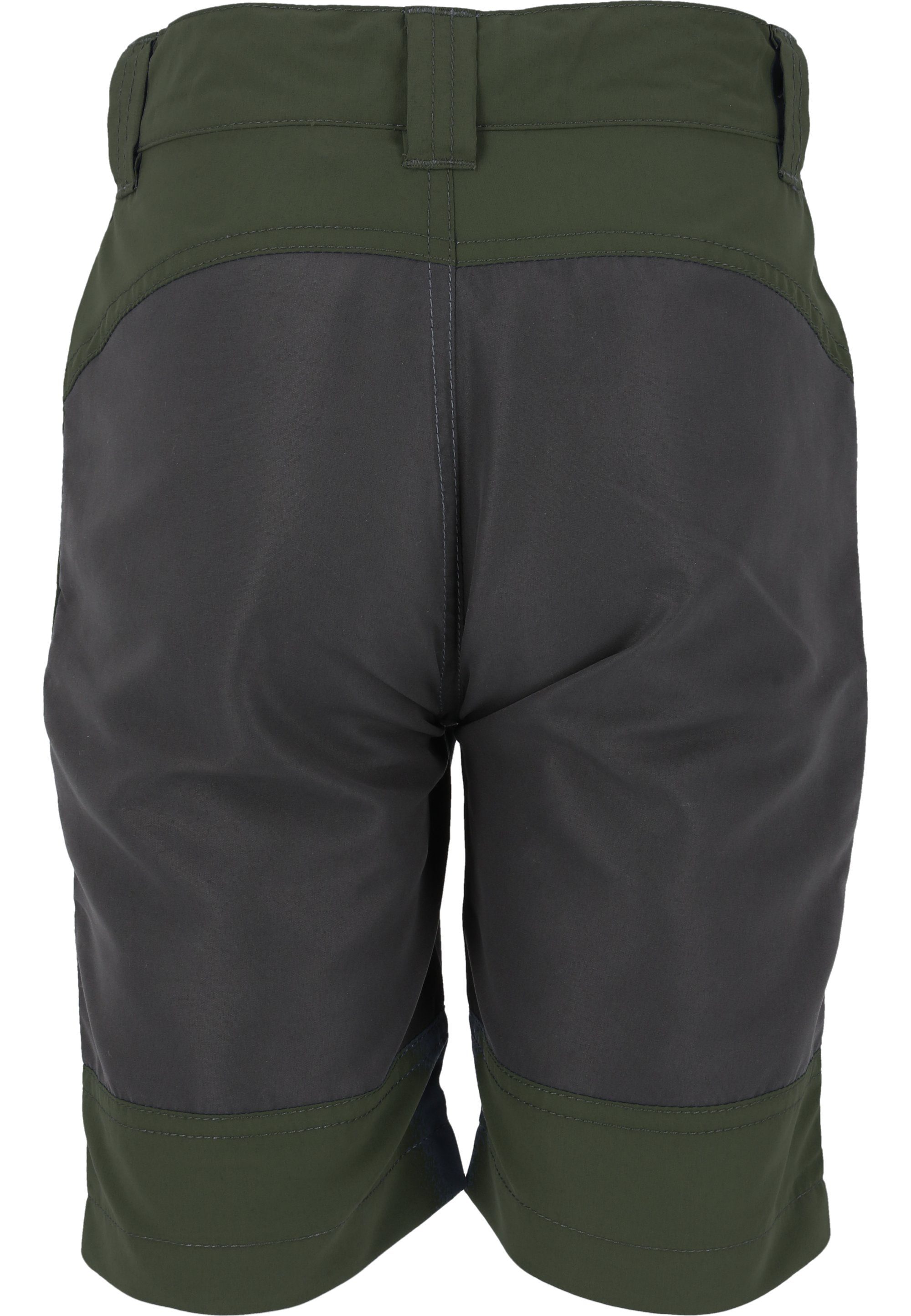 Atlantic Material aus olivgrün-schwarz robustem ZIGZAG Shorts