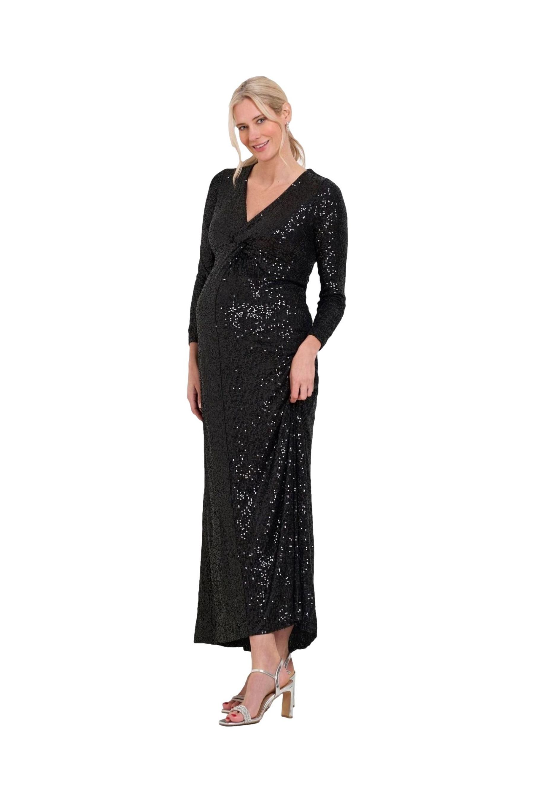 Seraphine Maxikleid Seraphine Maxi-Umstandskleid mit Pailletten (1-tlg)