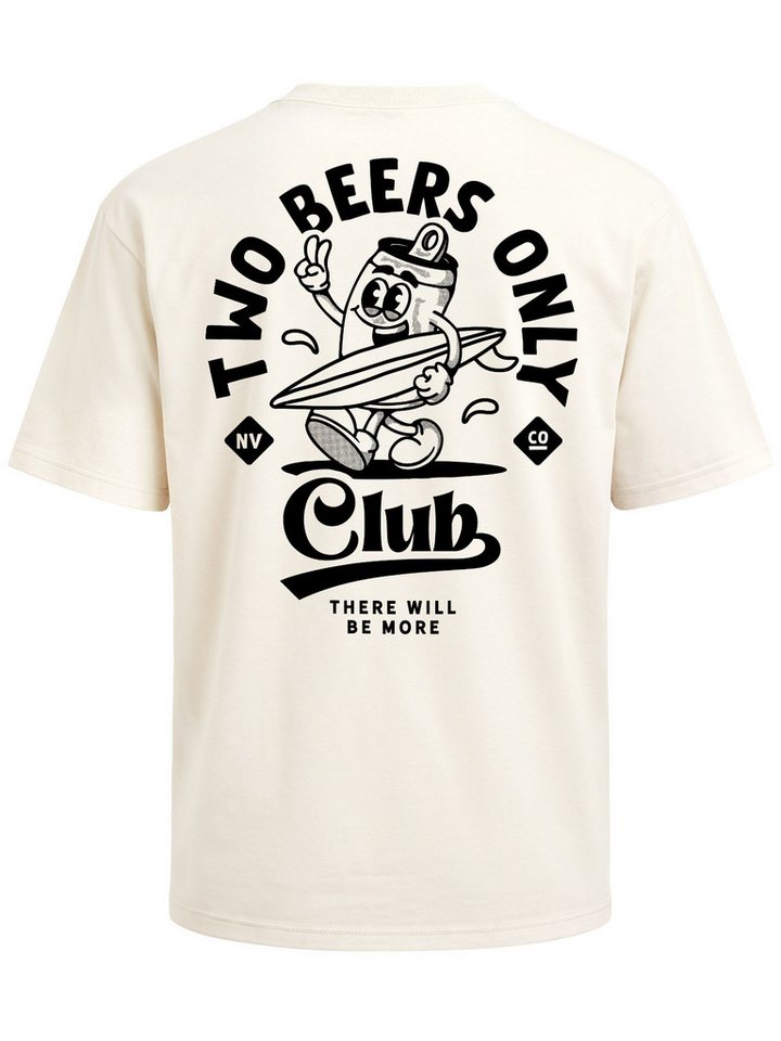 Neverless Oversize-Shirt Herren T-Shirt - Two Beers only - Oversized Relaxed Fit Sommer mit Print