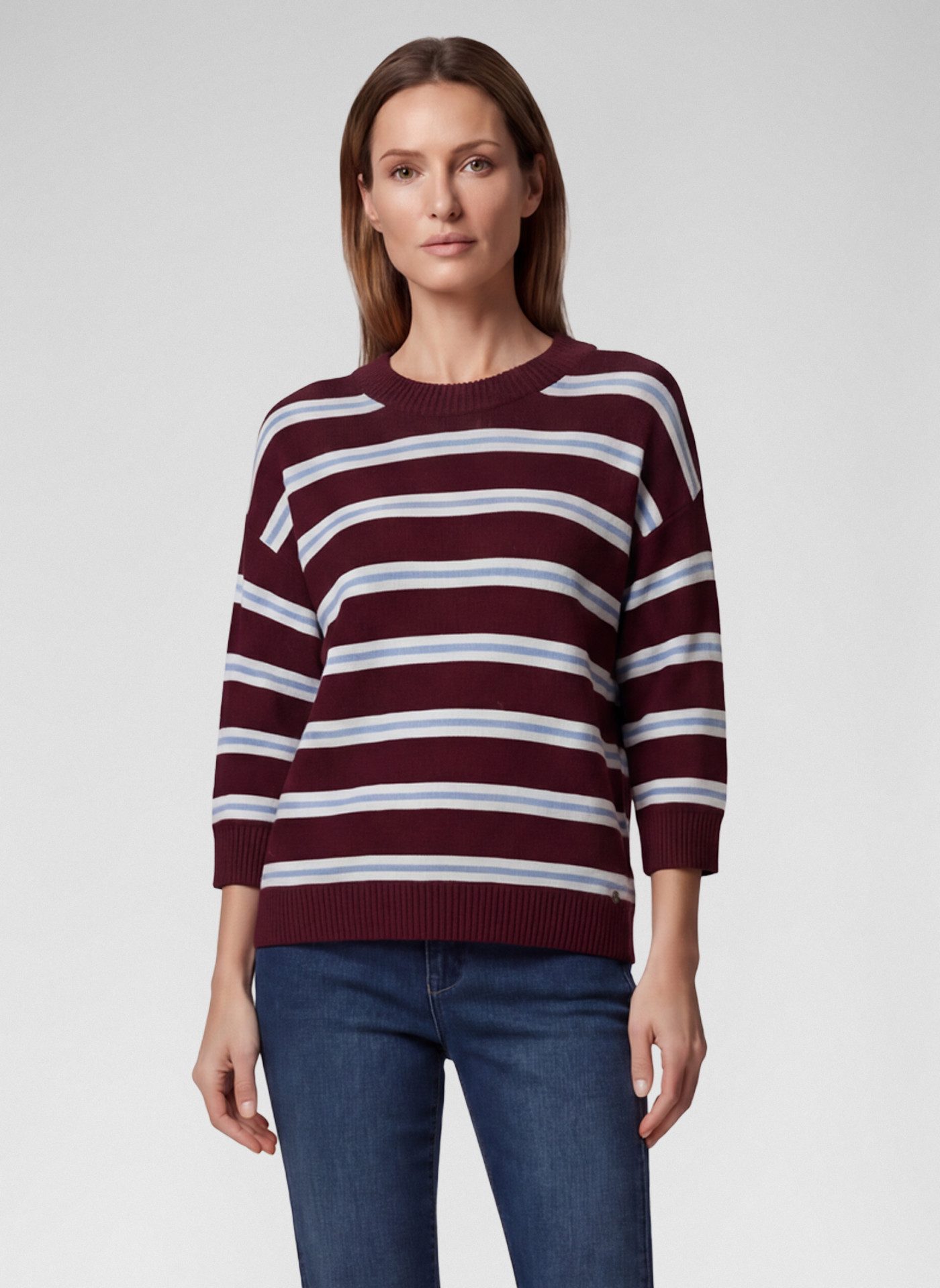 Rabe 3/4 Arm-Pullover in Streifen-Optik