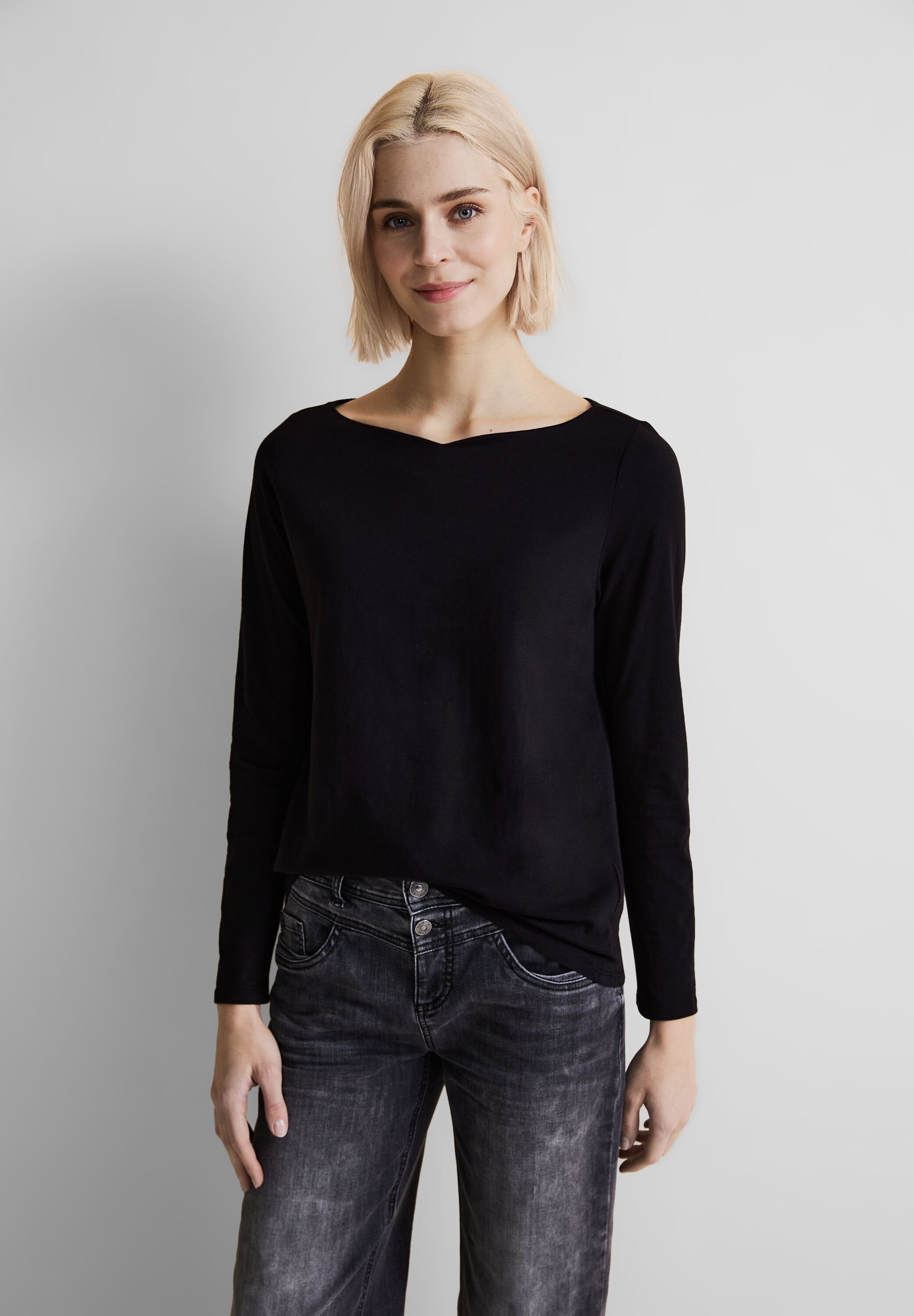 STREET ONE T-Shirt in Unifarbe