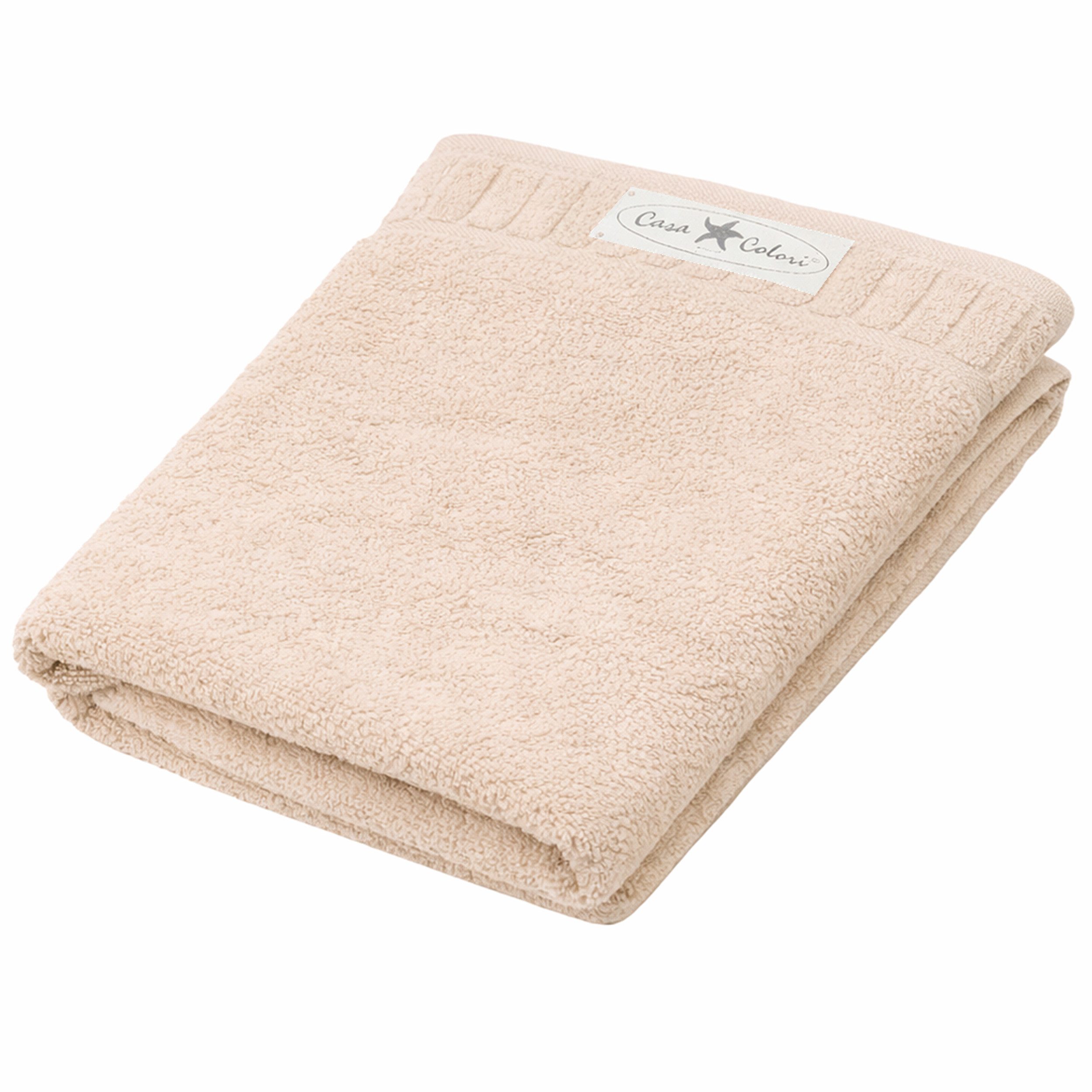 Casa Colori Duschtuch Uni, Frottier (1-St), Hohe Farbbrillanz, Einfache Pfl günstig online kaufen