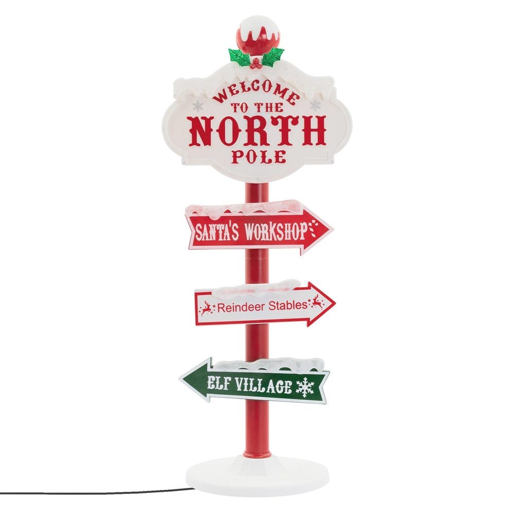 ECD Germany Weihnachtsfigur LED Weihnachtsdeko Wegweiser günstig online kaufen