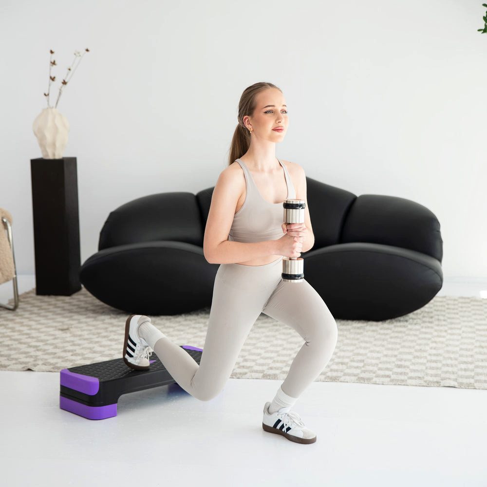 HMS Balancetrainer Steppbrett Balanceboard Aerobicstepper, 2-in-1 Stepper & Balancetrainer, 2 Höhen, bis 180 kg