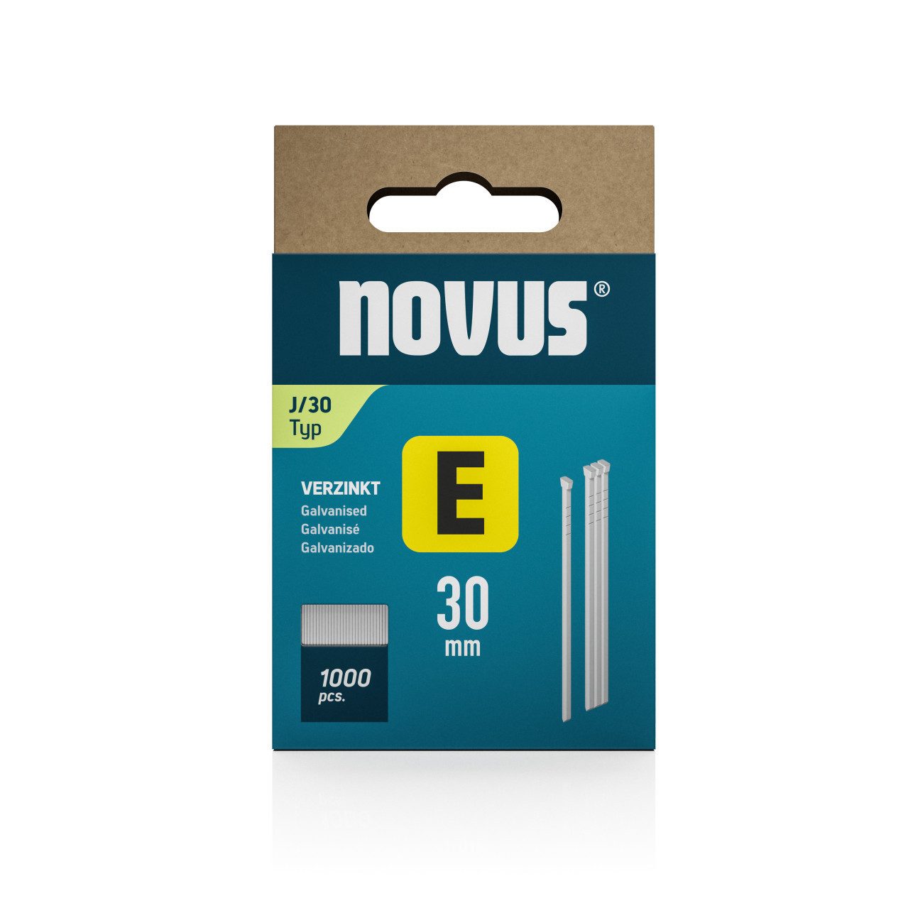 NOVUS Tackerklammer Novus Tackernägel Typ J 30 mm 1000 Stück Nagel zum