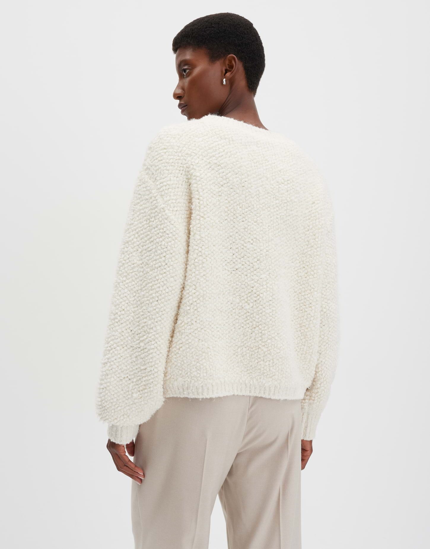 someday Strickpullover TELENA Loose mit Bouclégarn Weit geschnittener Strickpullover mit Bouclé und weichem Griff