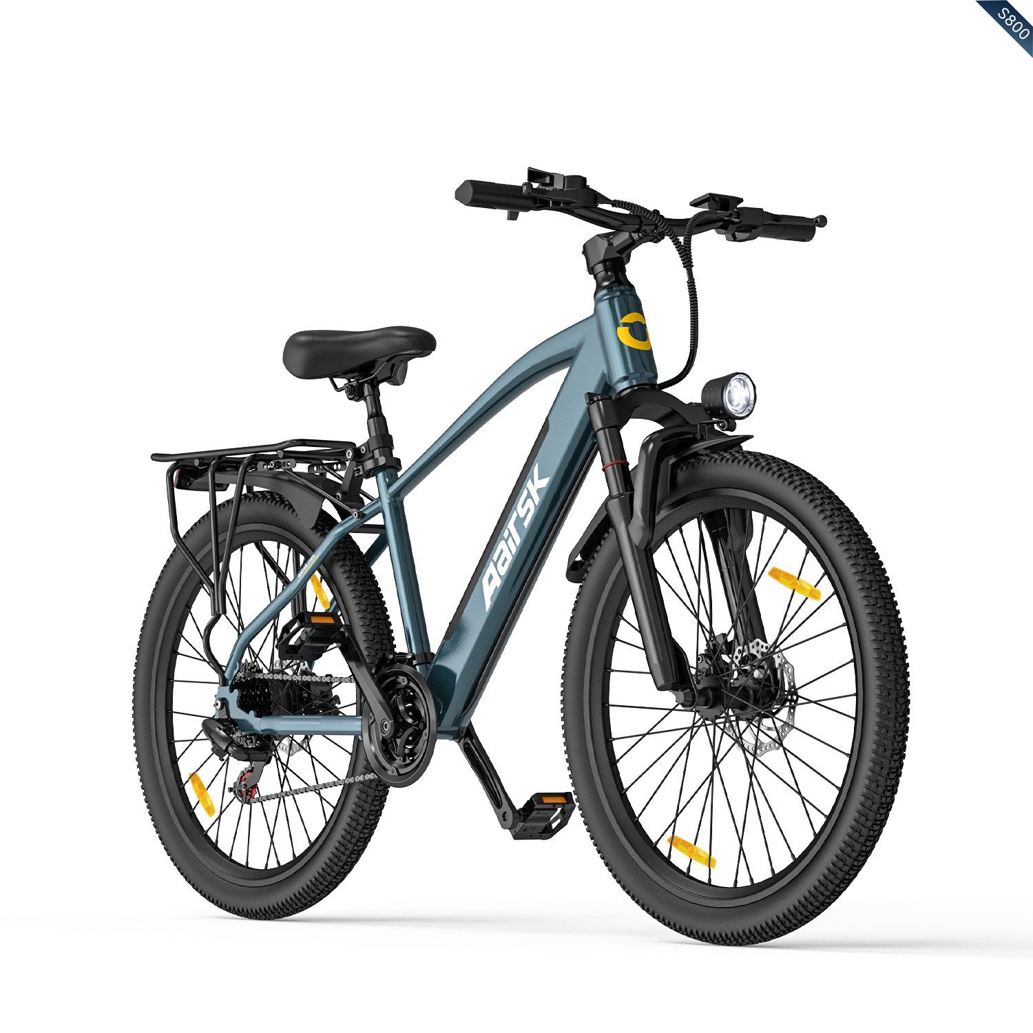 DOTMALL E-Bike Mountainbike 26 Zoll abnehmbarer 36V 13Ah Akku 250W E-MTB E-Bike mit Gepäckträger