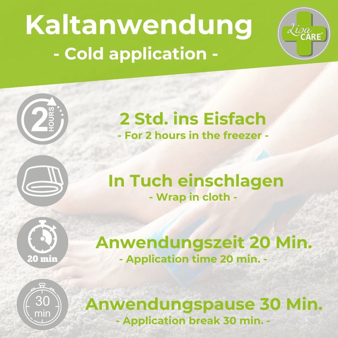 LisaCare Kalt-Warm-Kompresse Kühlpads, Kühlkissen, Warmkompresse/Kaltkompresse, Kinder & Erwachsene, Set 3-tlg., Mikrowellen geeignet!