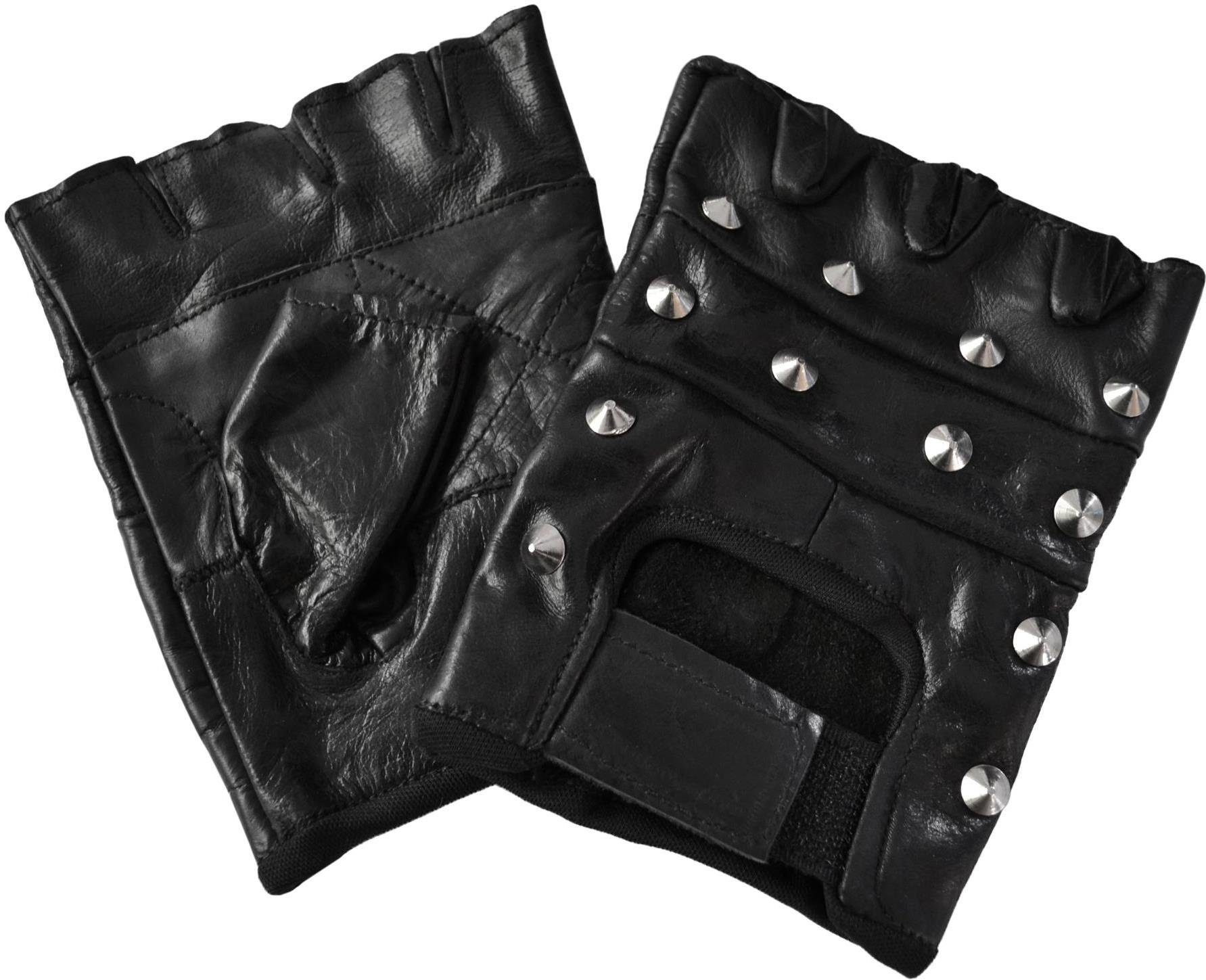 normani Multisporthandschuhe »Lederhandschuhe mit Nieten, fingerlos«  Fingerlose Echtleder - Ungefüttert Halbfinger Handschuhe