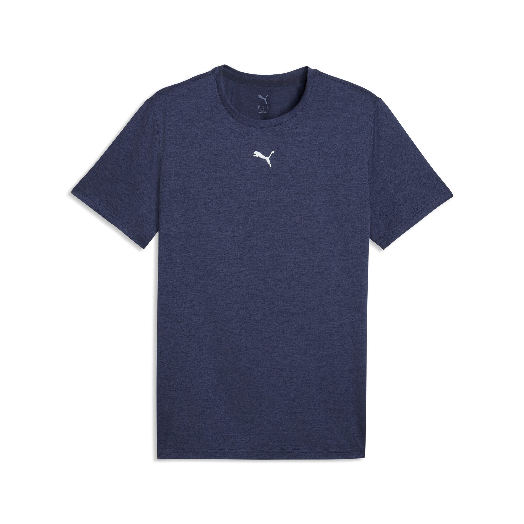 PUMA Trainingsshirt TAD ESSENTIALS Meliertes T-Shirt mit Cat Logo Herren