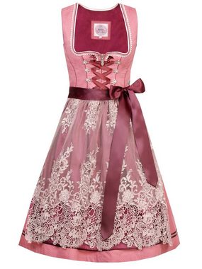 MarJo Trachtenkleid Mini Dirndl 2tlg. 58cm LIA beere rosa mauve