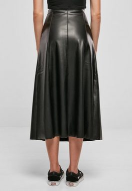 URBAN CLASSICS Sommerrock Urban Classics Damen Ladies Synthetic Leather Midi Skirt (1-tlg)
