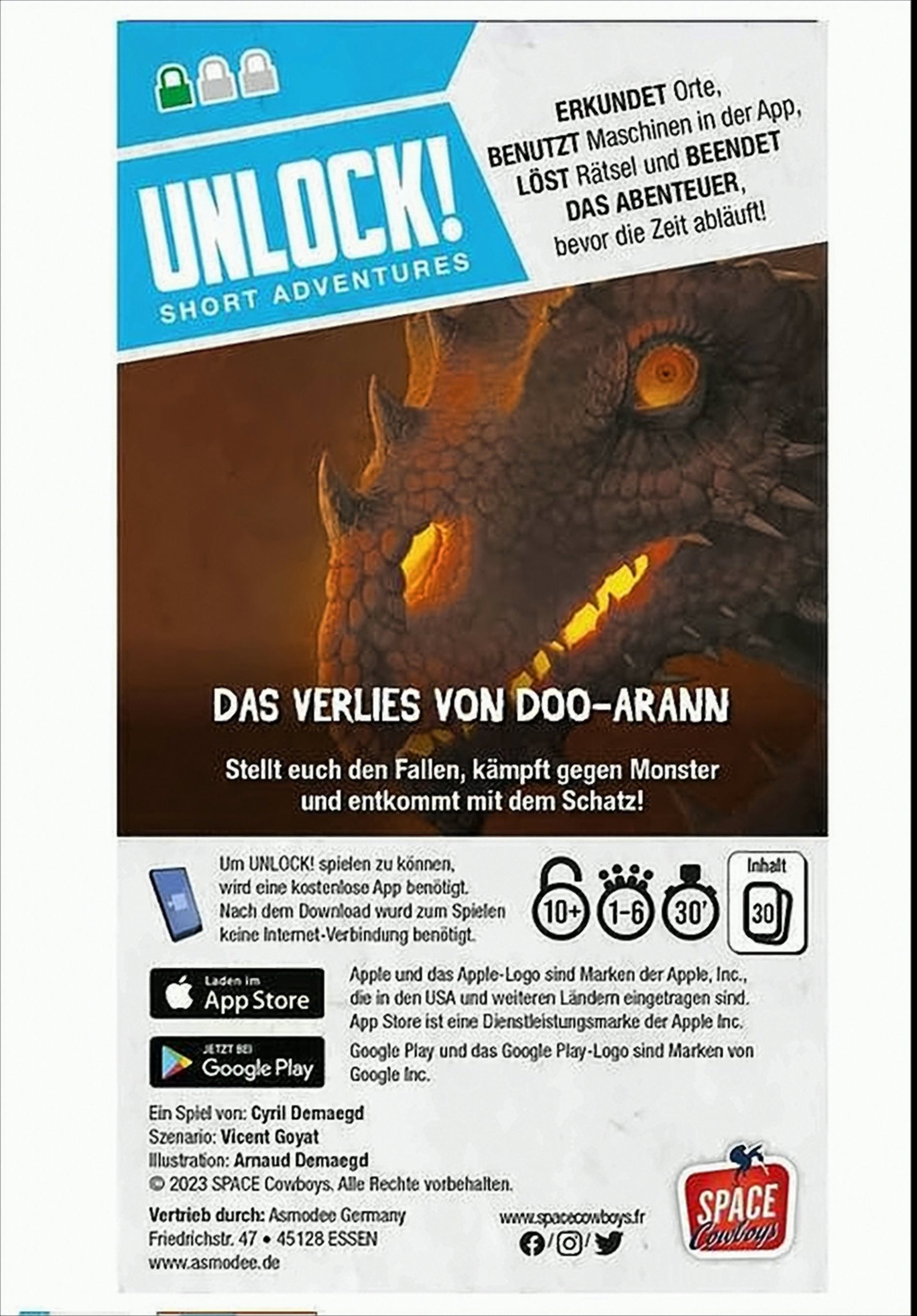 Asmodee Spiel Unlock! Short Adventures Das Verlies von Doo-Arann