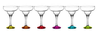 Sendez Martiniglas »6-teiliges Margarita Gläser mit bunten Füßen Marguerita Bargläser Cocktailgläser Margaritagläser«