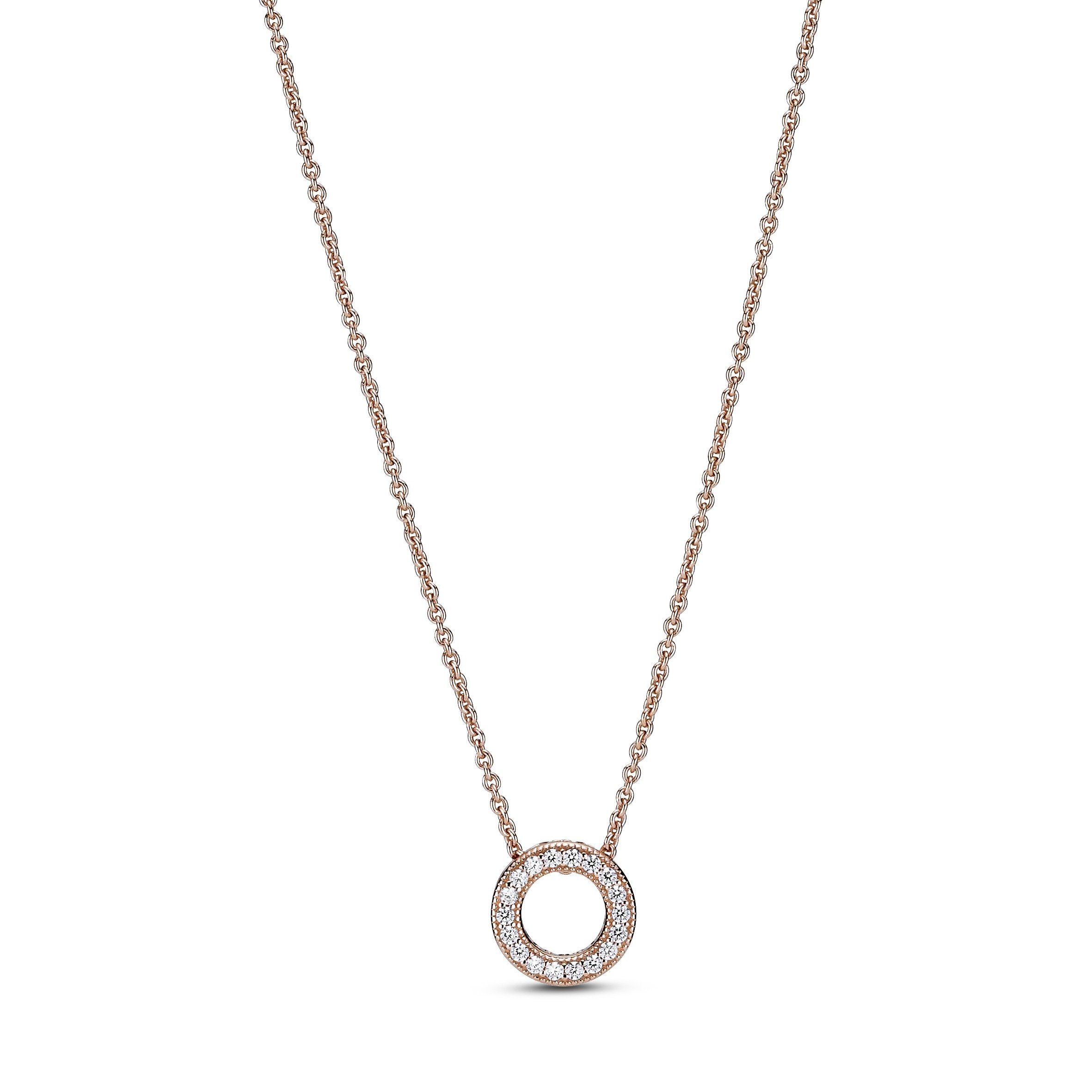 Kette mit Anhänger Pandora Halskette Damen 387436C01-45 14 Karat rosevergoldet